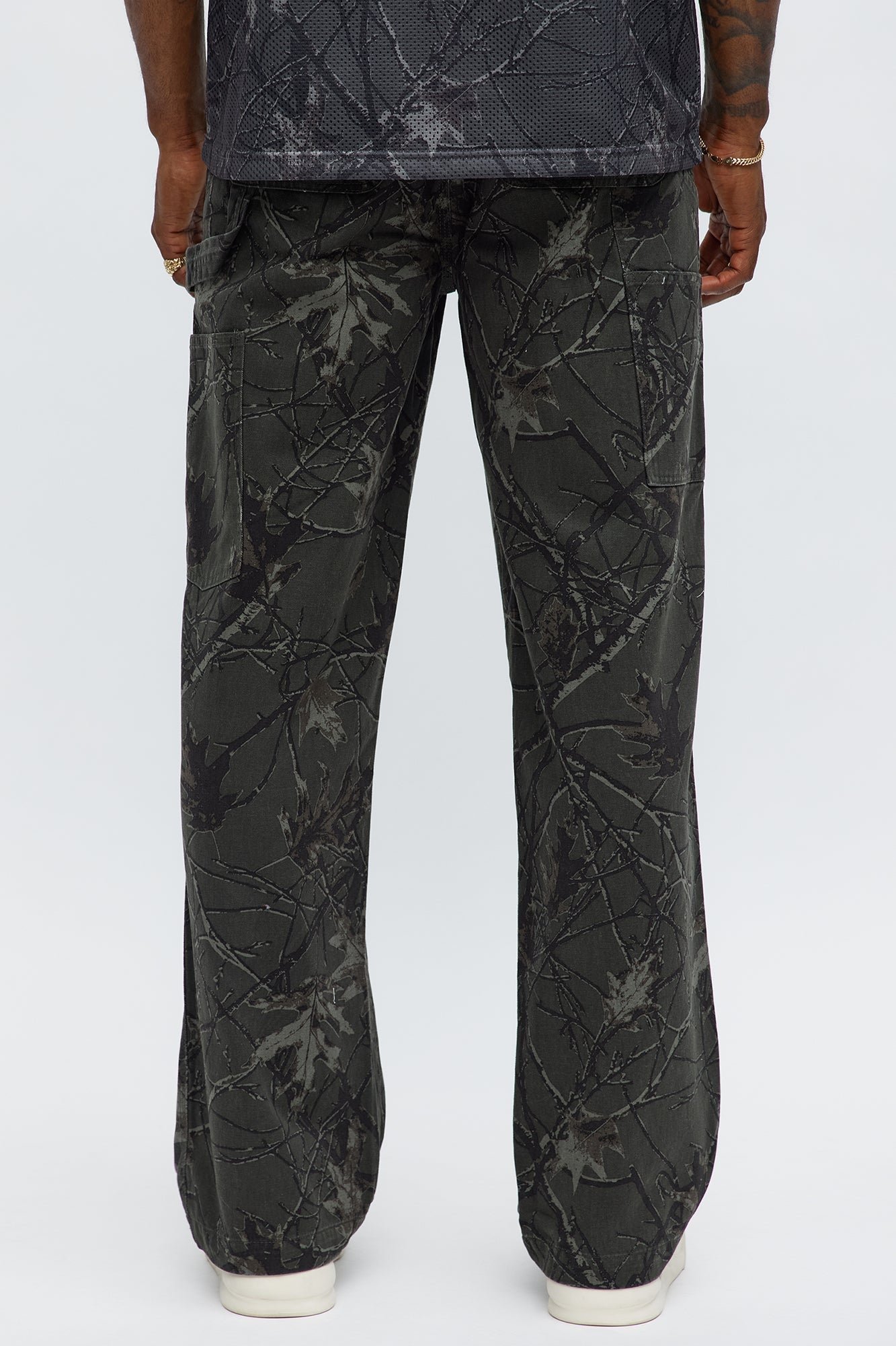 Straight Woodland Mirage Carpenter Pants  - Black Wash