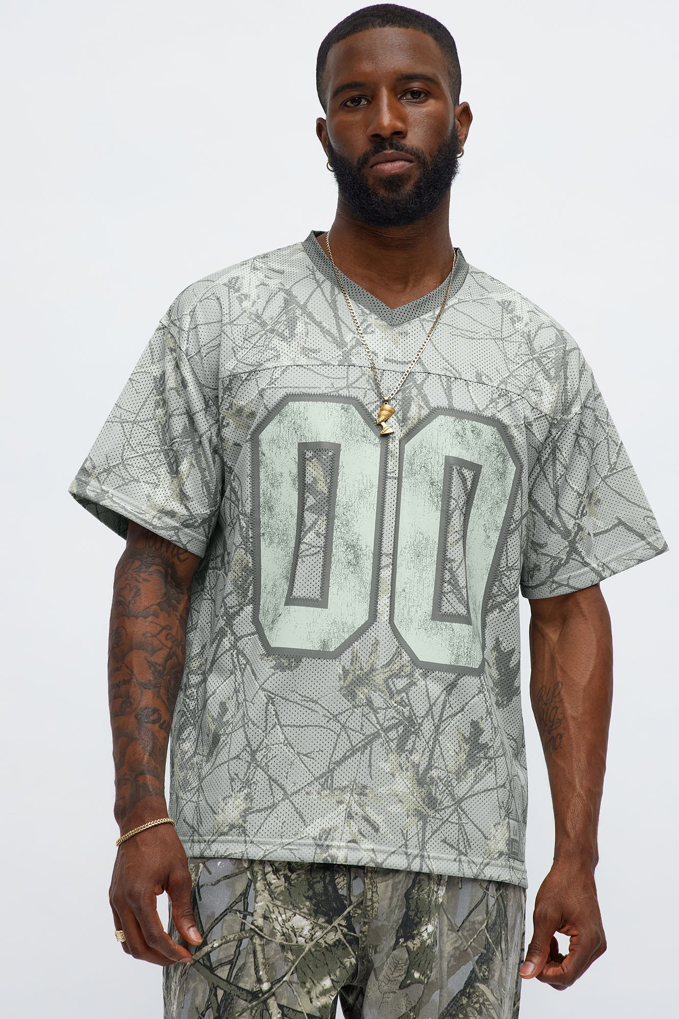 Short Sleeve Camo Jersey - Grey