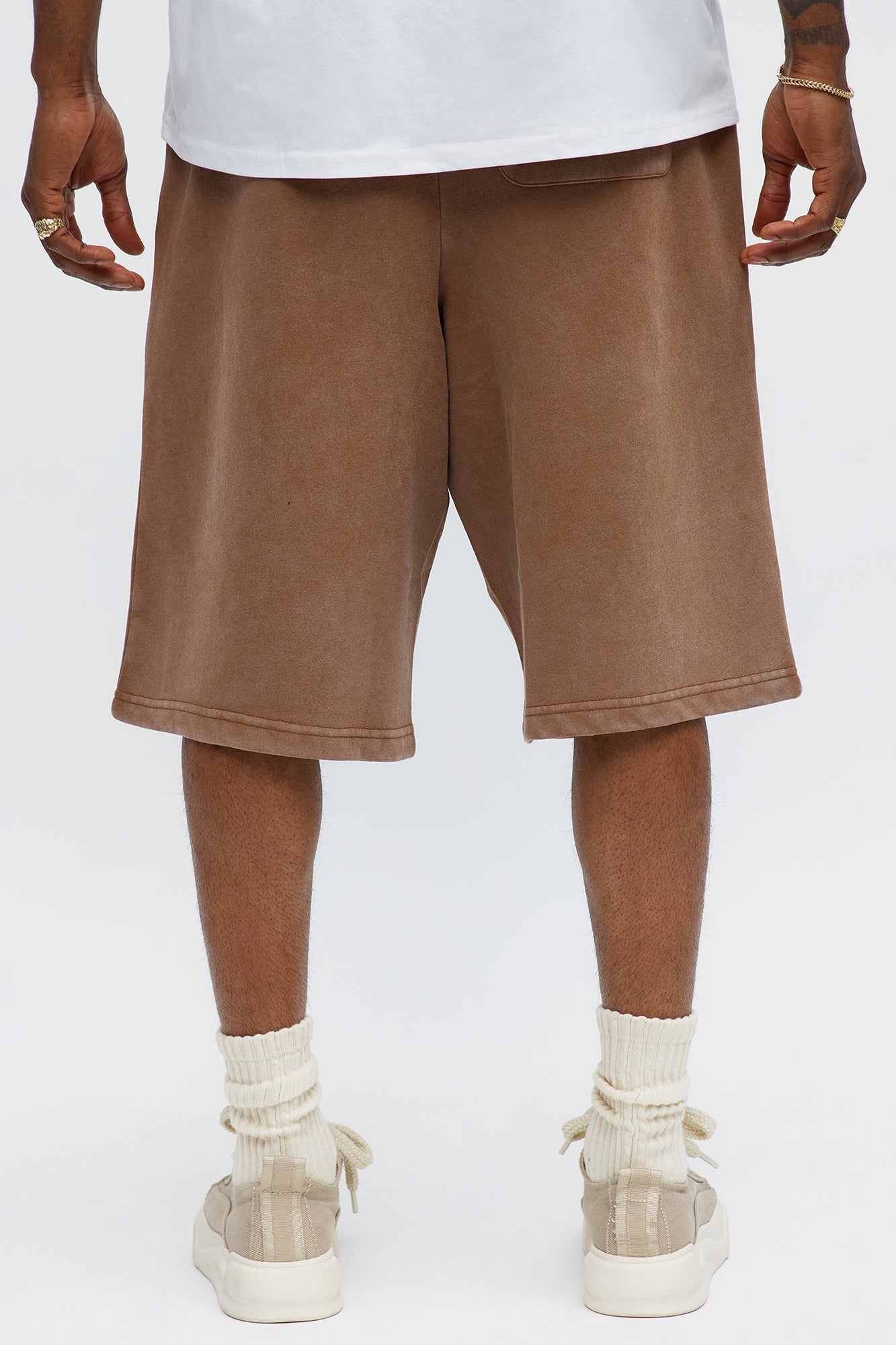 Tyson Baggy Washed Shorts - Brown