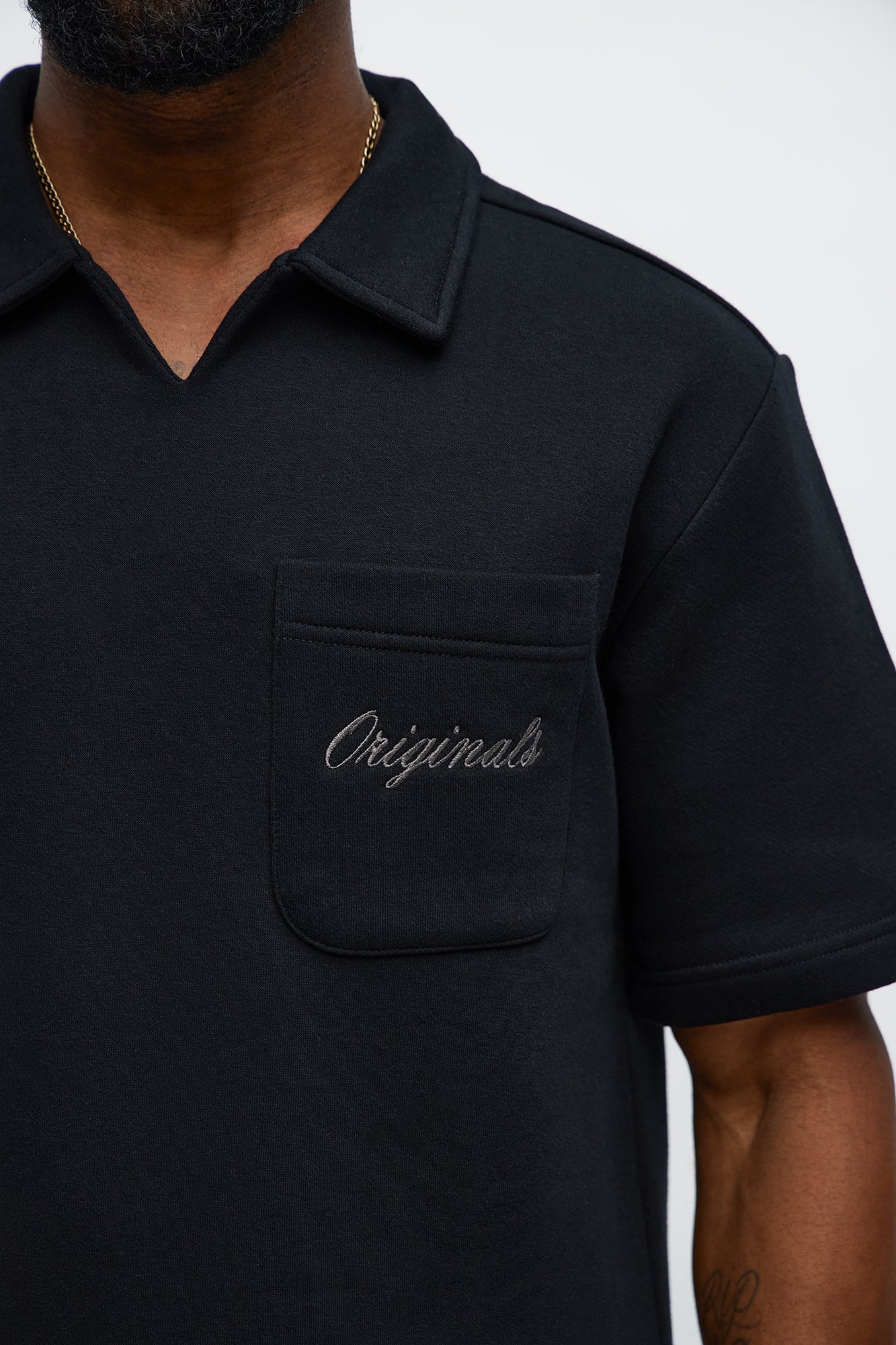 Tyson Happy Mistake Short Sleeve Polo - Black