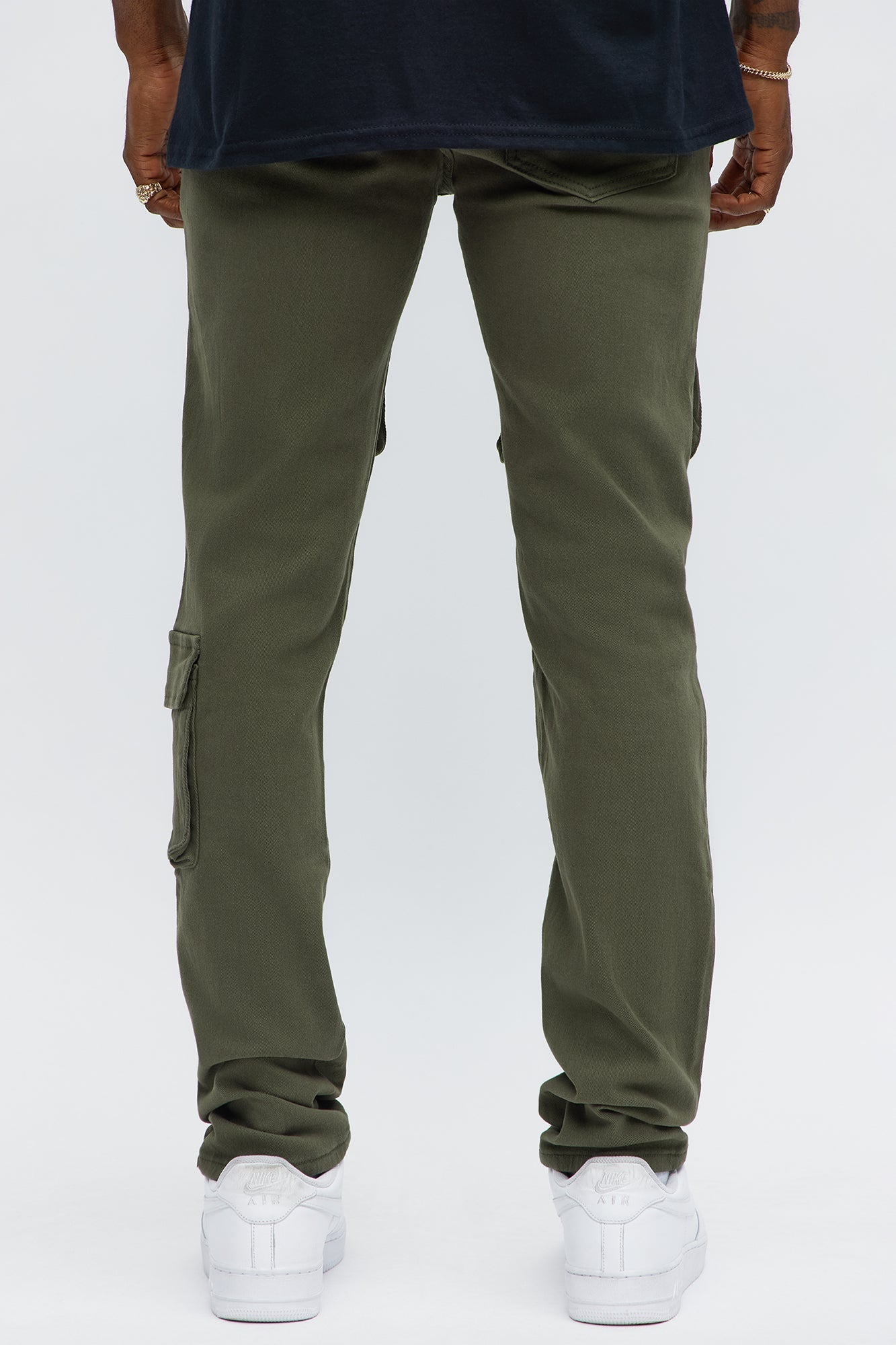 Skinny Pocket Me Cargo Pants - Olive