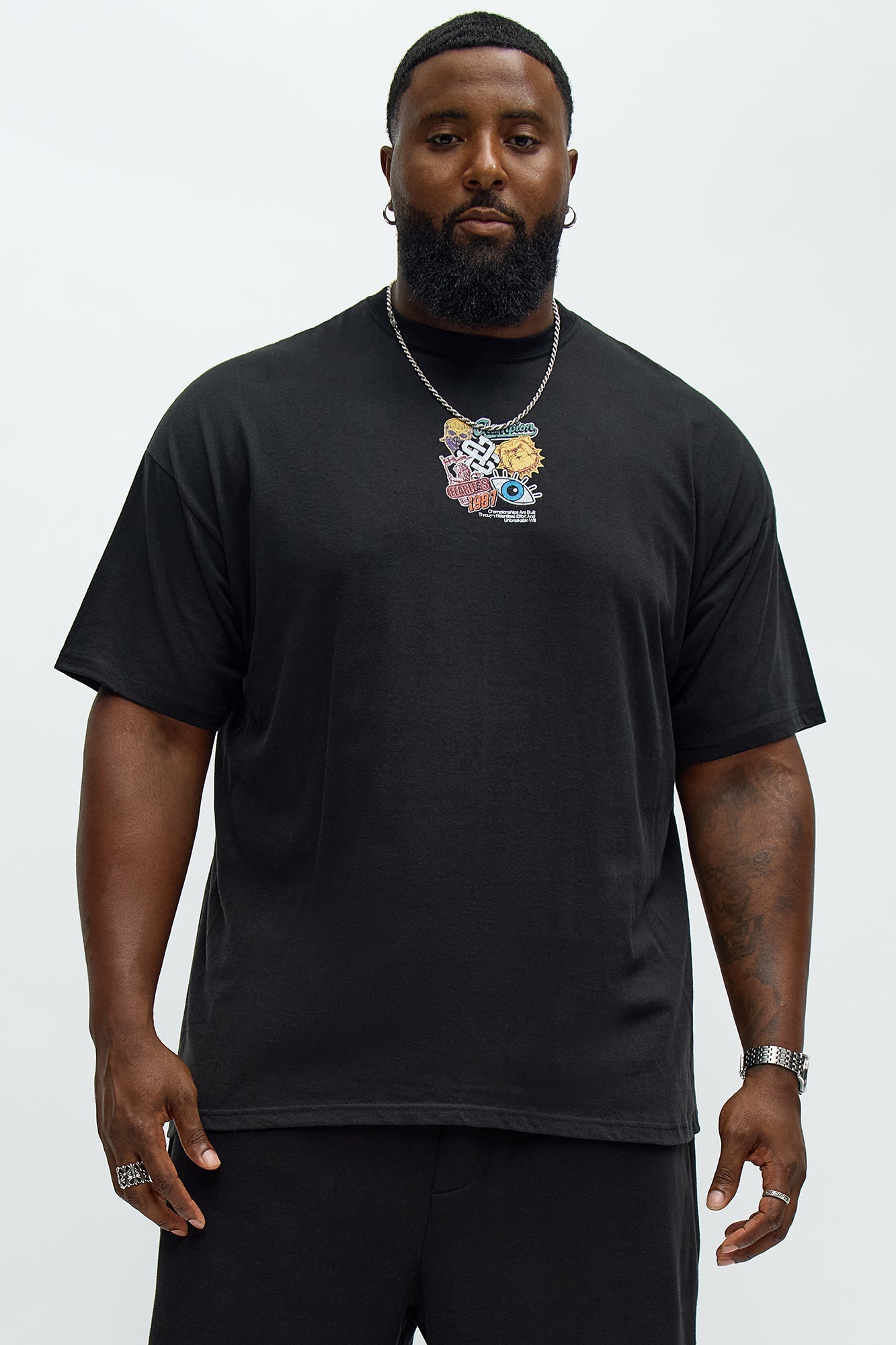 Champions Are Built Thru Effort Short Sleeve Tee - Black