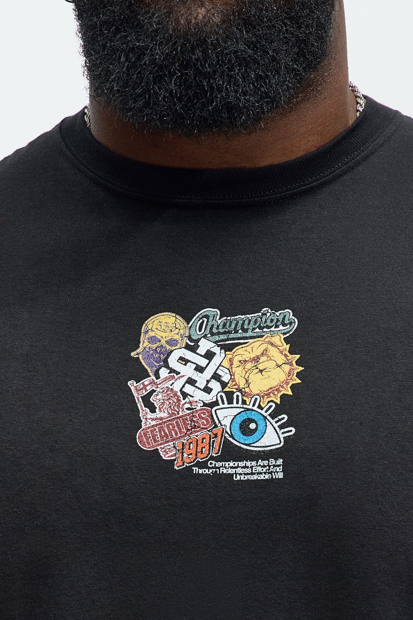 Champions Are Built Thru Effort Short Sleeve Tee - Black