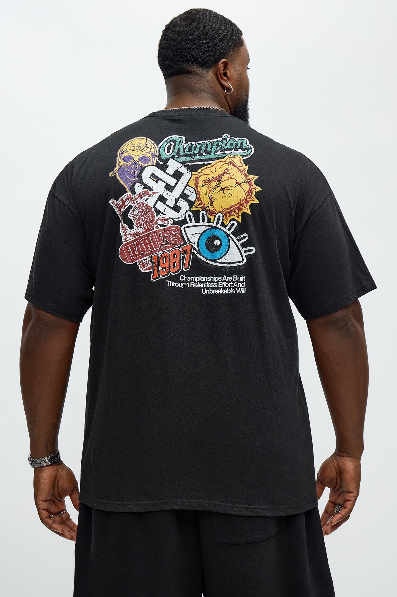 Champions Are Built Thru Effort Short Sleeve Tee - Black