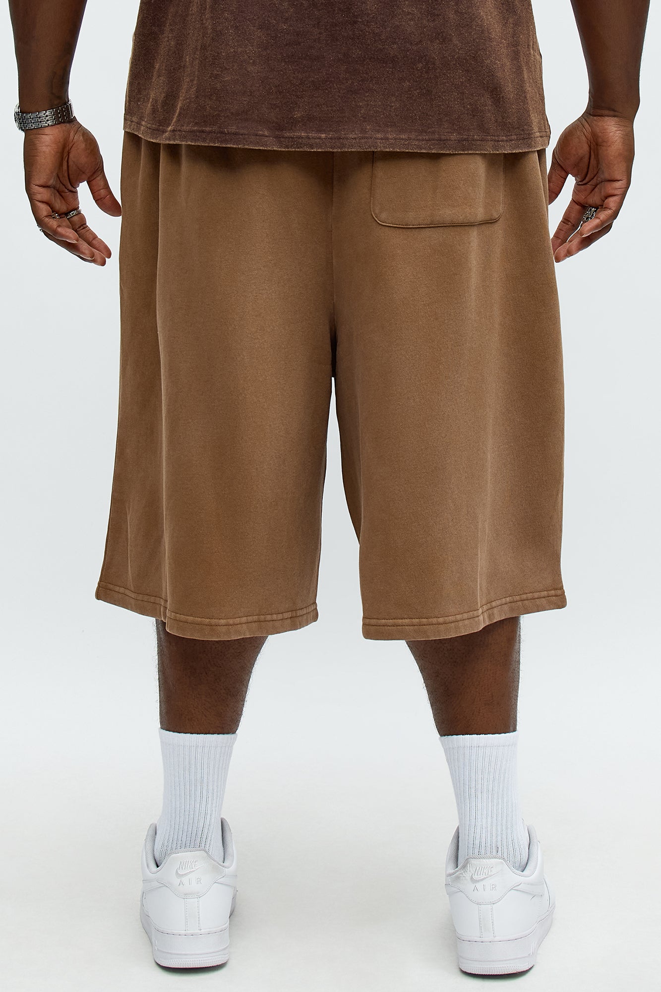 Tyson Baggy Washed Shorts - Brown