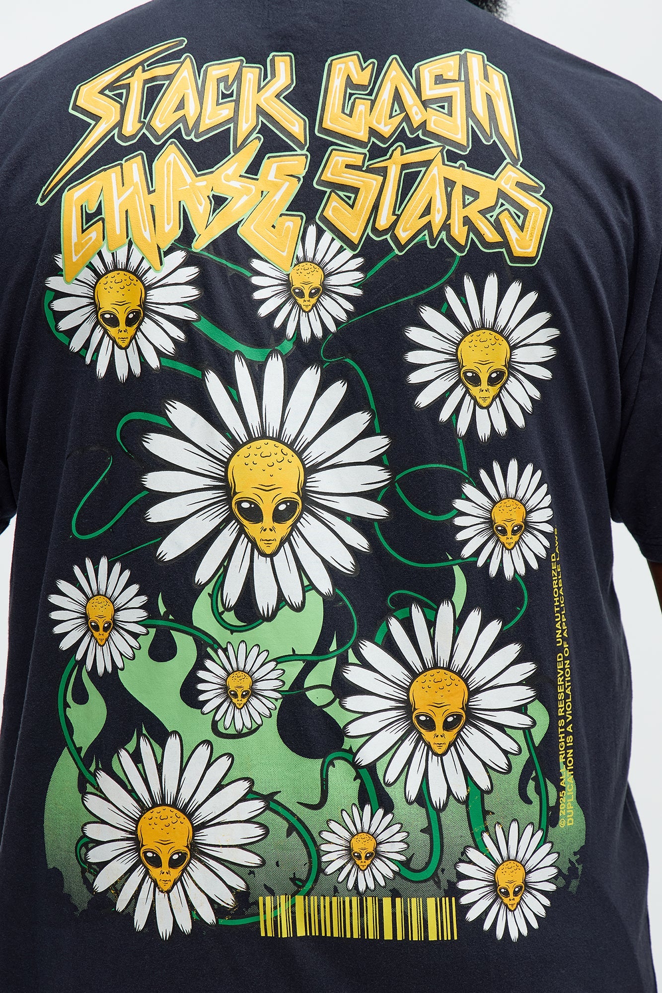 Stack Cash Chase Stars Short Sleeve Tee - Grey