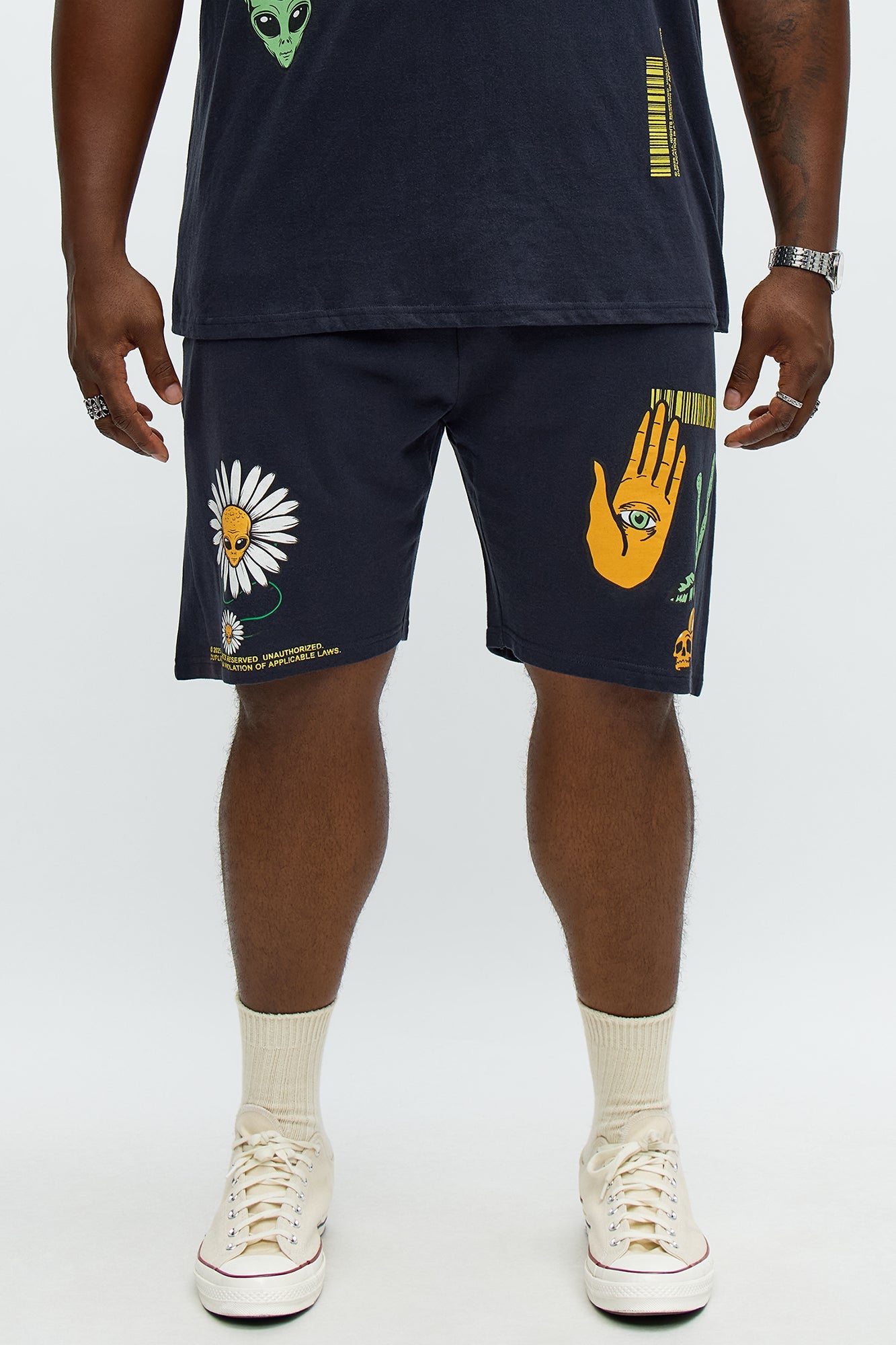 Stack Cash Chase Stars Sweatshorts - Black