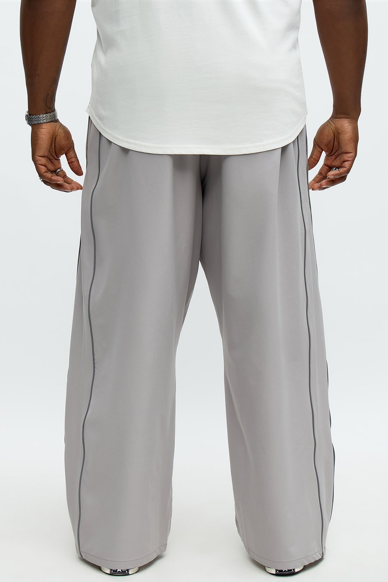 Baggy Calvin Reflective Pants - Grey