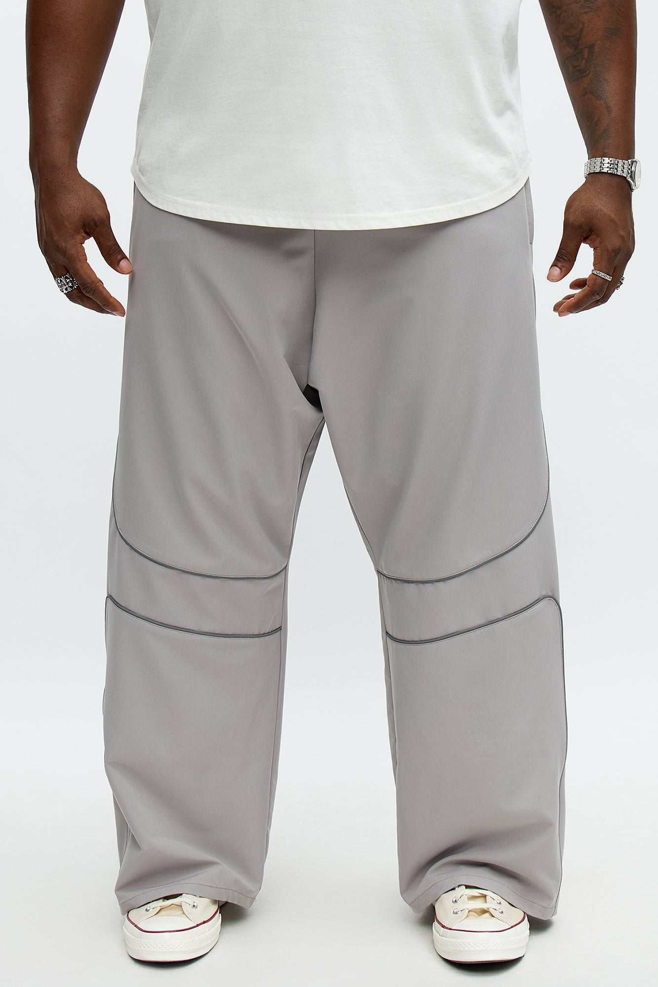 Baggy Calvin Reflective Pants - Grey