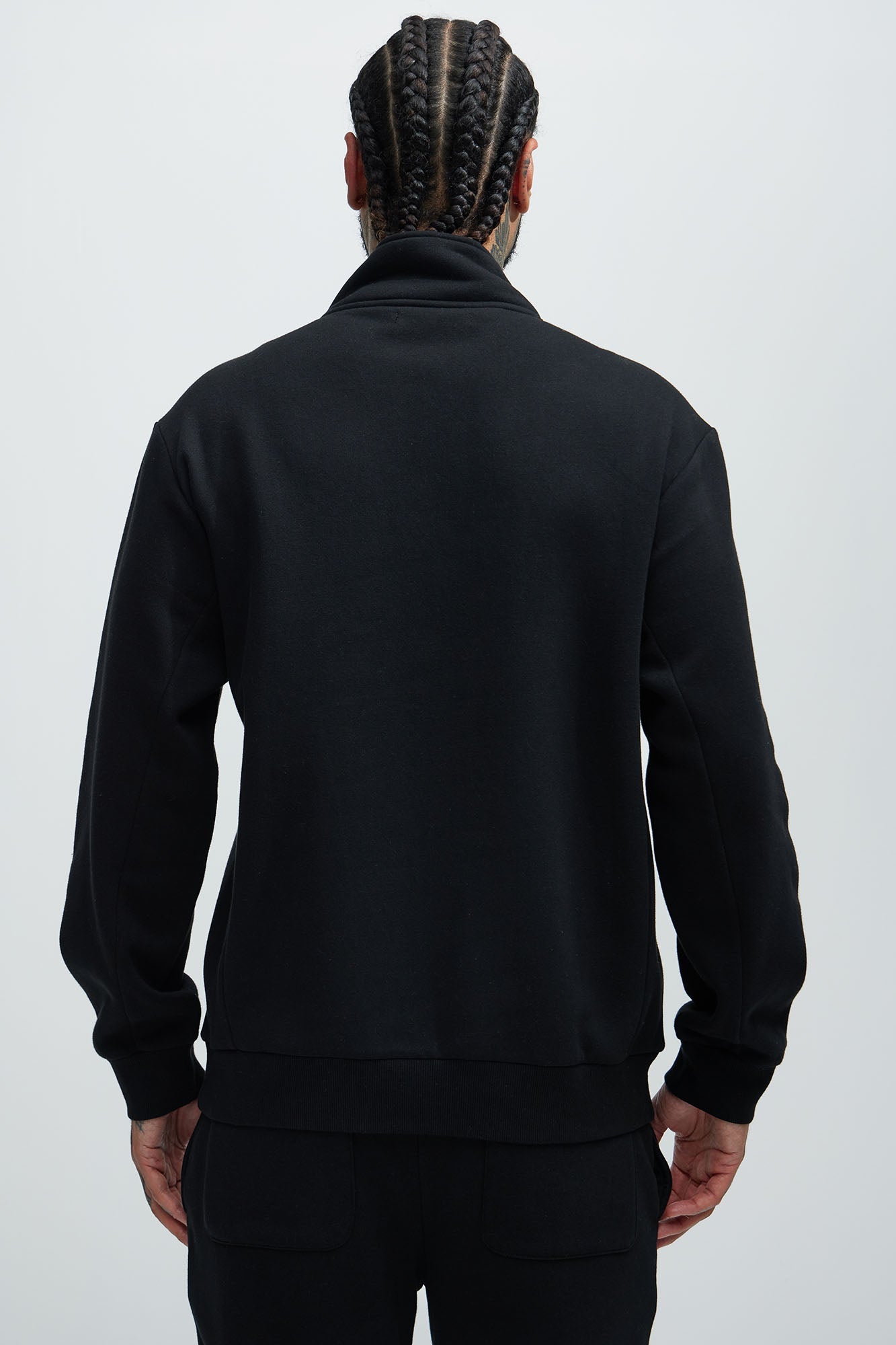 Tyson Quarter Zip Sweatshirt - Black