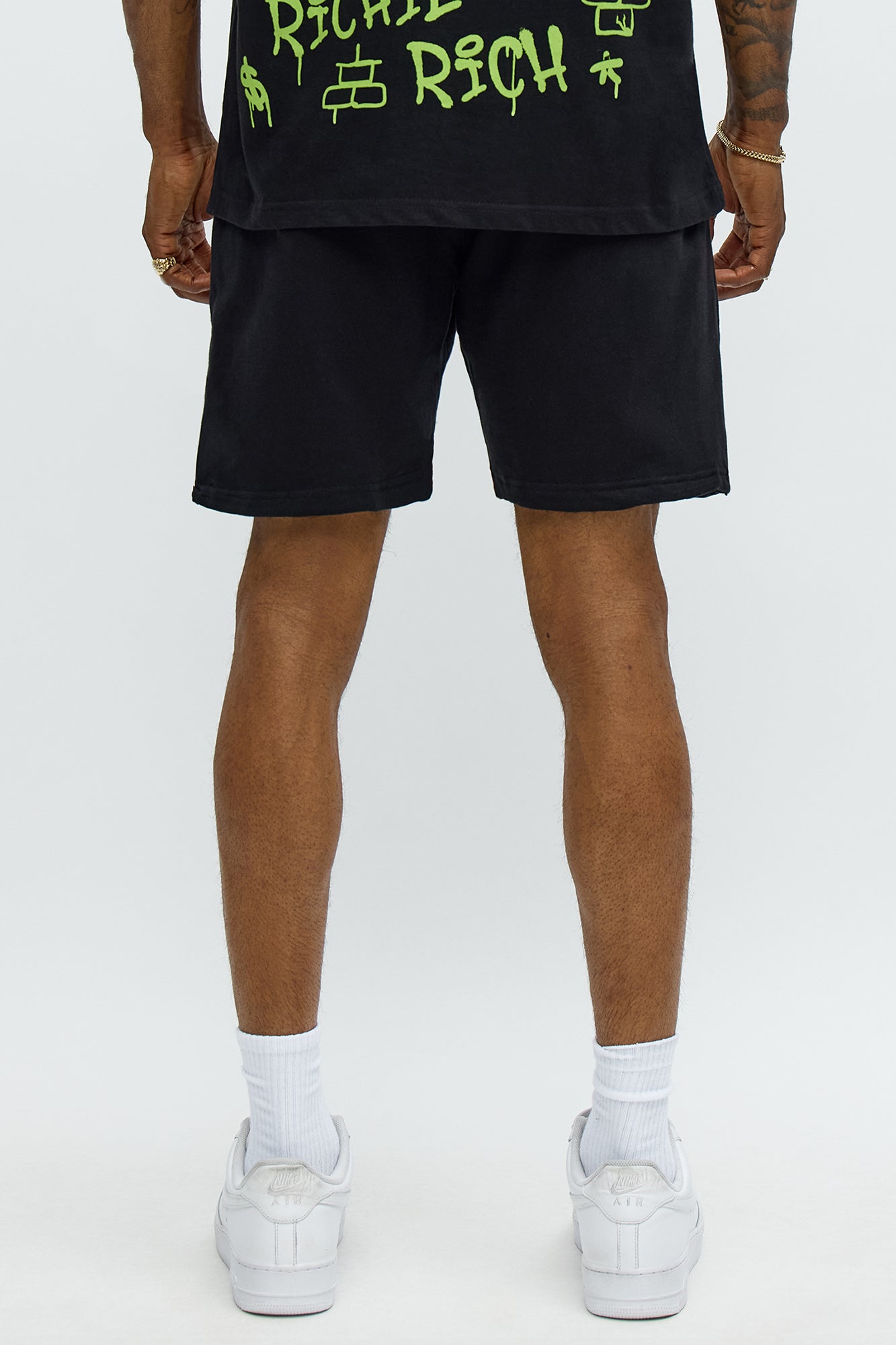 Richie Rich Fly Sweatshorts - Black
