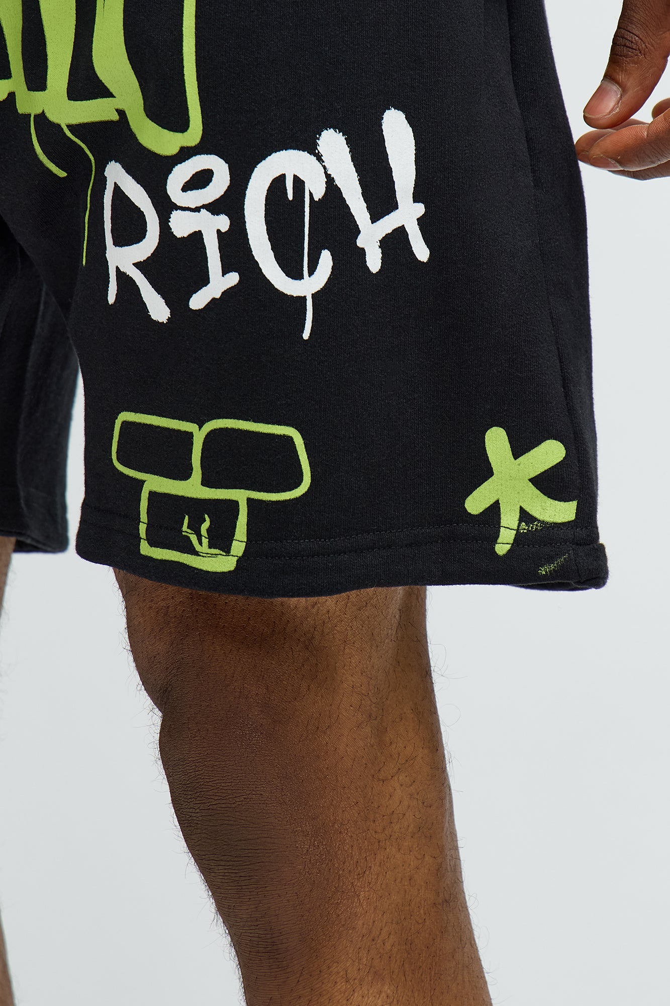 Richie Rich Fly Sweatshorts - Black