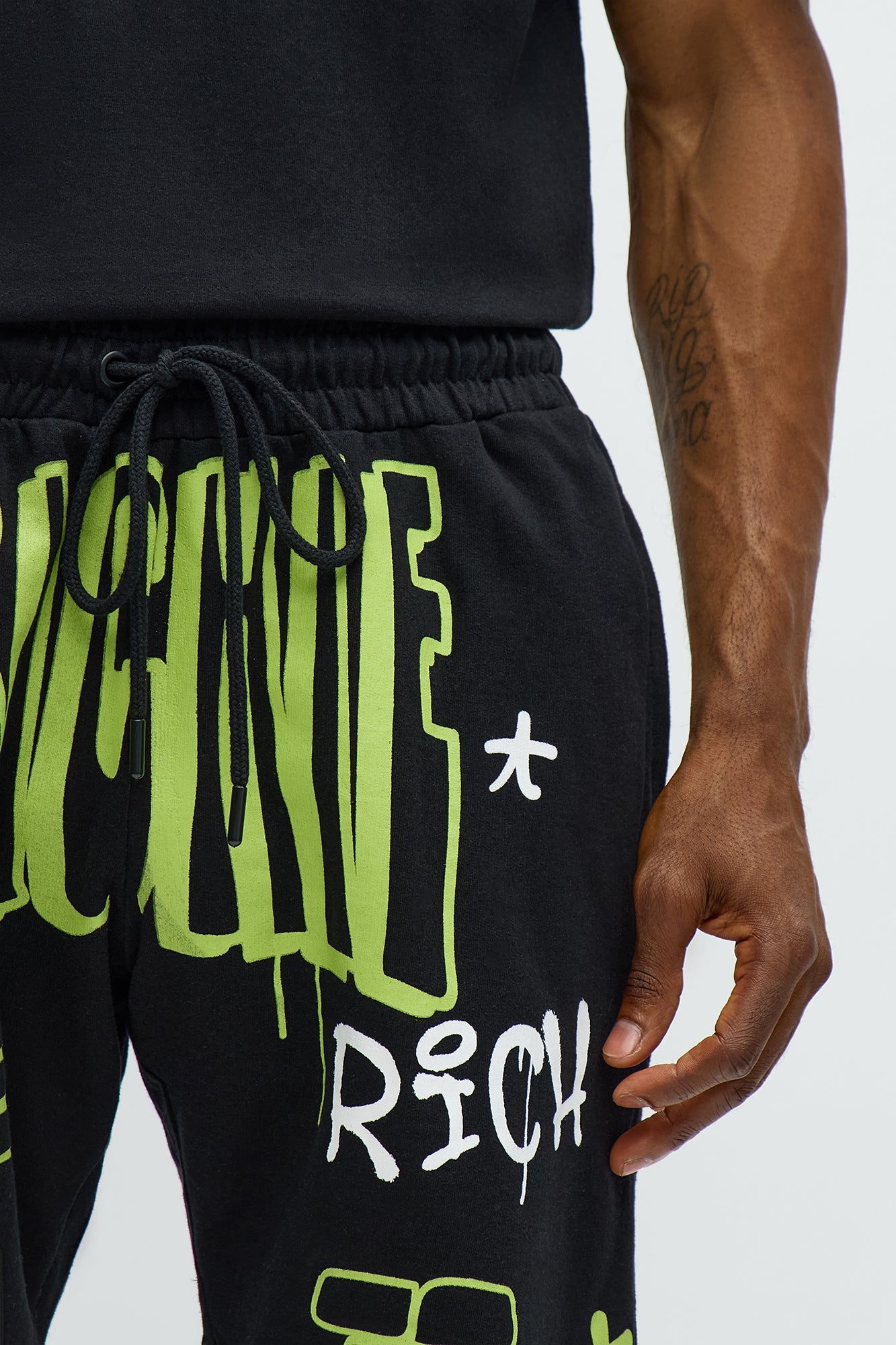 Richie Rich Fly Sweatshorts - Black