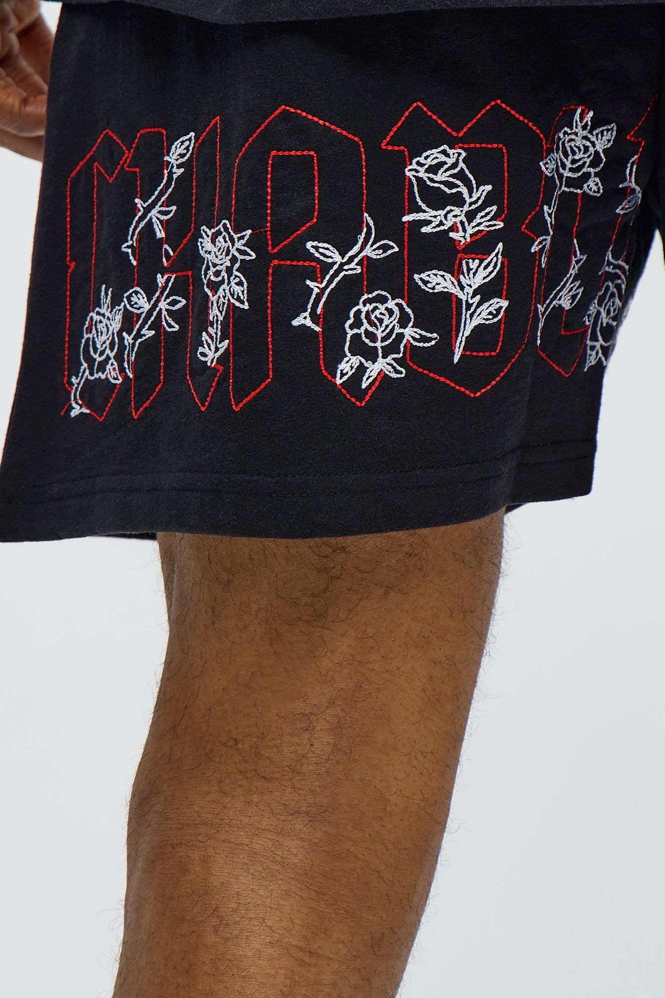 Rose Bundle Sweatshorts - Black