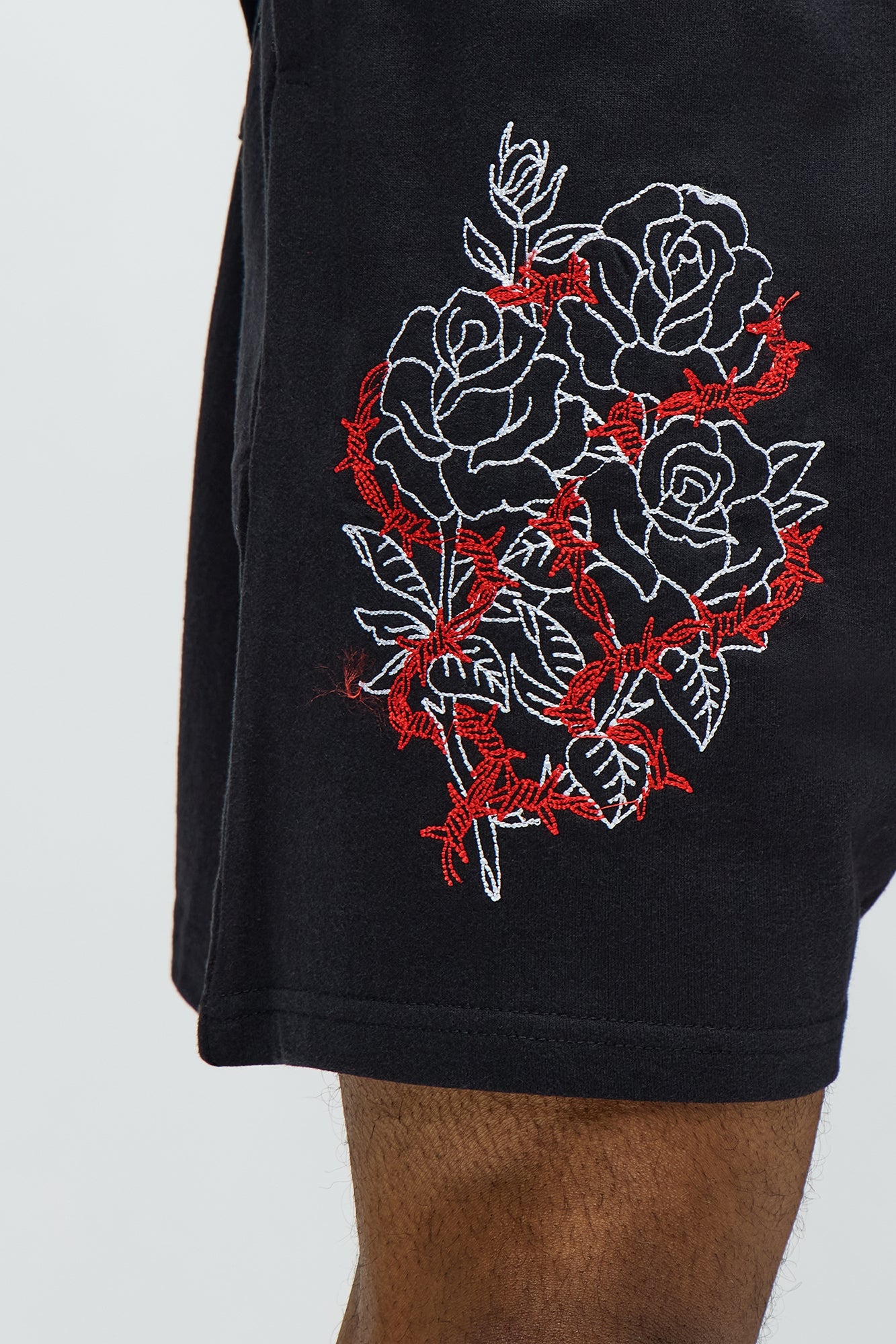 Rose Bundle Sweatshorts - Black