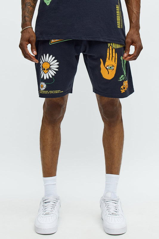 Stack Cash Chase Stars Sweatshorts - Black