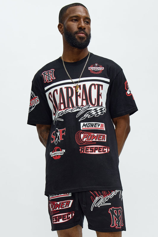 Scarface Racing Short Sleeve Tee - Black
