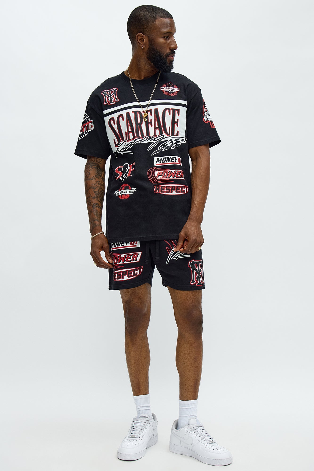 Scarface Racing Sweatshorts - Black