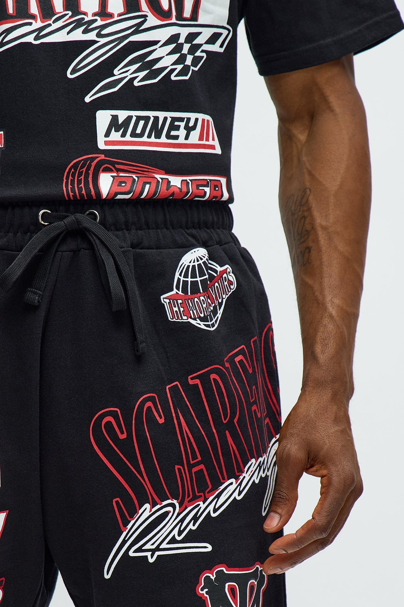 Scarface Racing Sweatshorts - Black