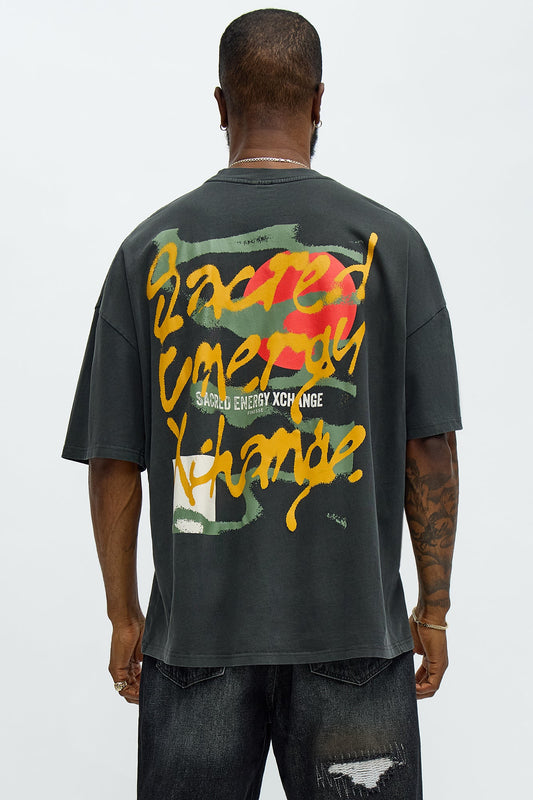 Secret Energy Xchange Short Sleeve Tee - Black Wash