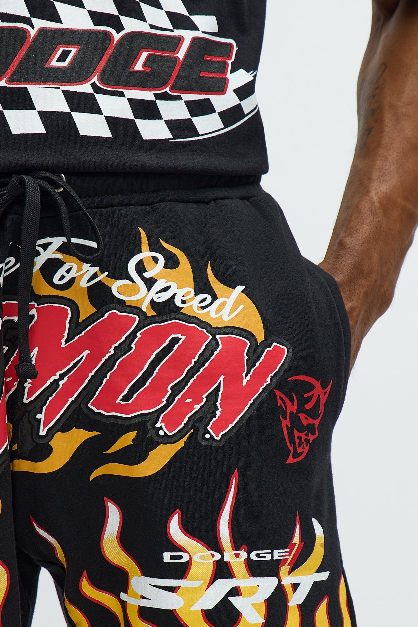 Dodge Demon Racing Team Sweatshorts - Black