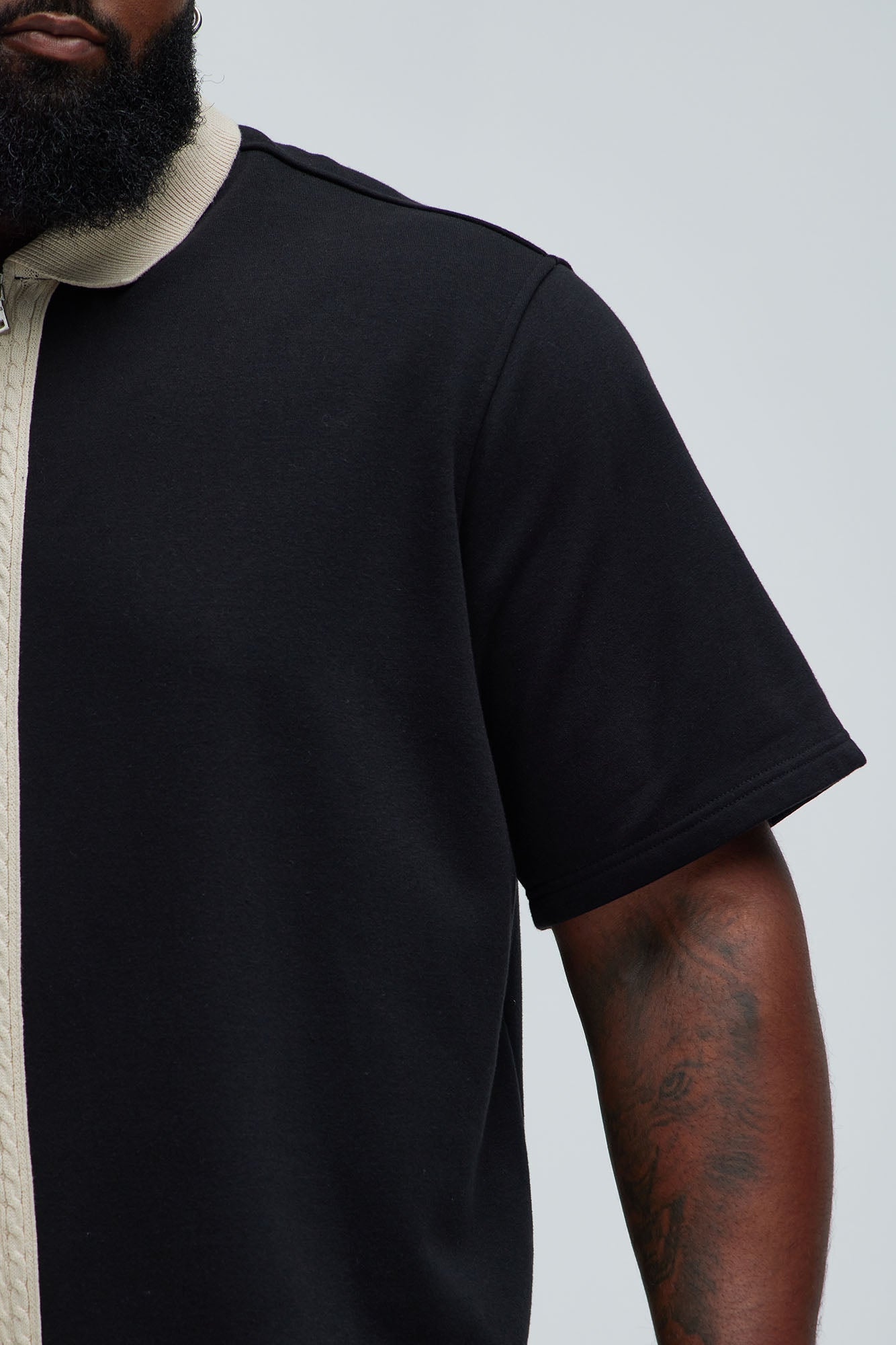 Luka Zipper Shirt - Black/combo