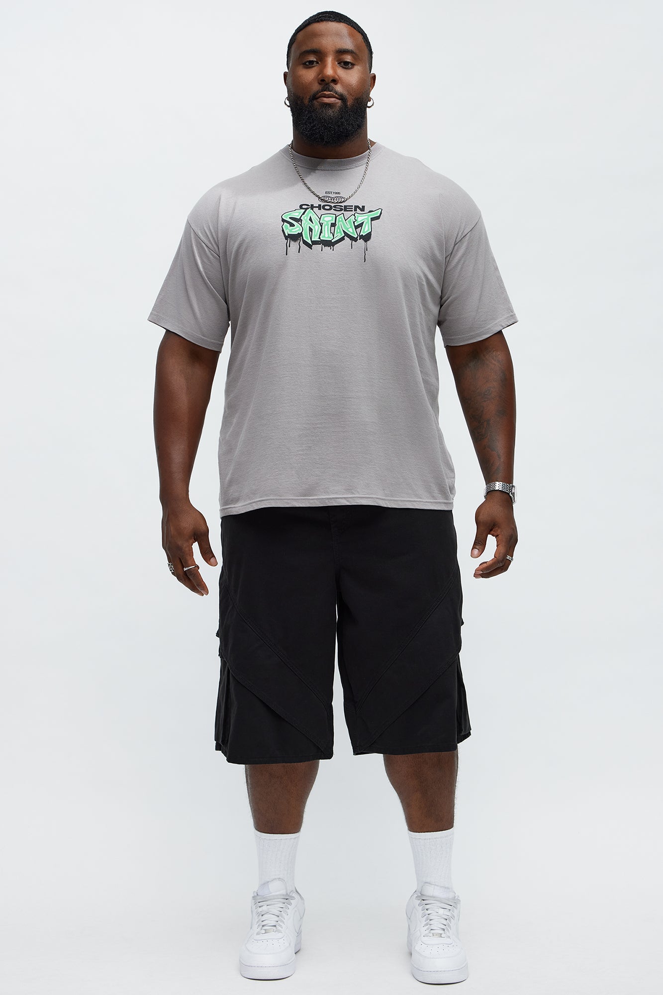 Chosen Saint Short Sleeve Tee - Light Grey