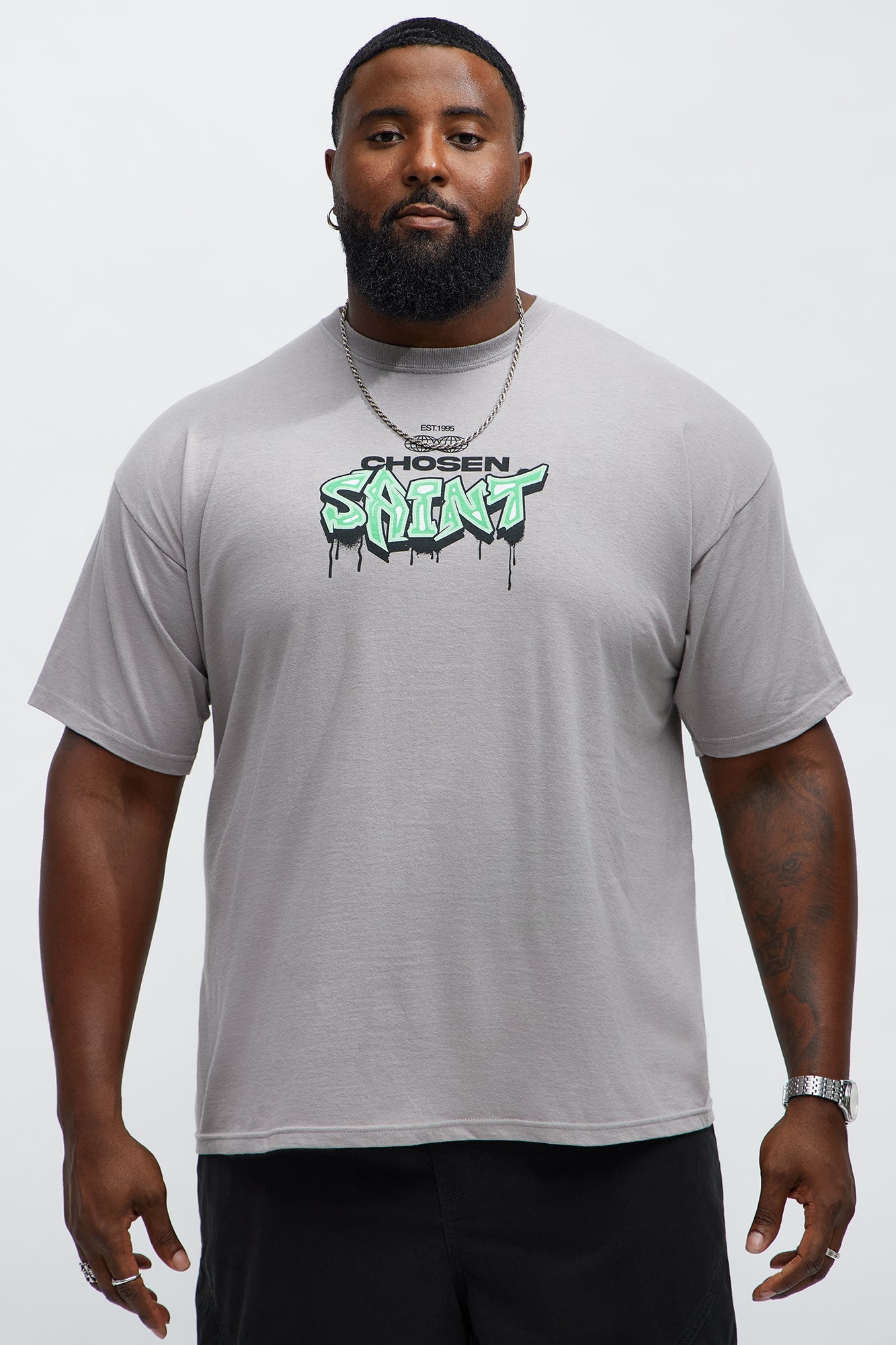 Chosen Saint Short Sleeve Tee - Light Grey