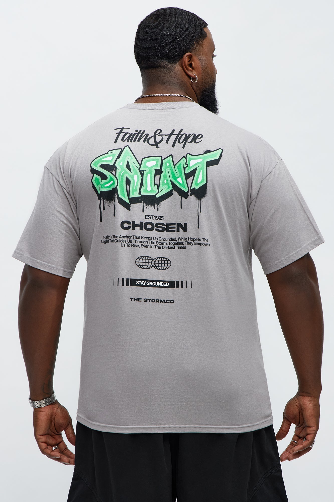 Chosen Saint Short Sleeve Tee - Light Grey
