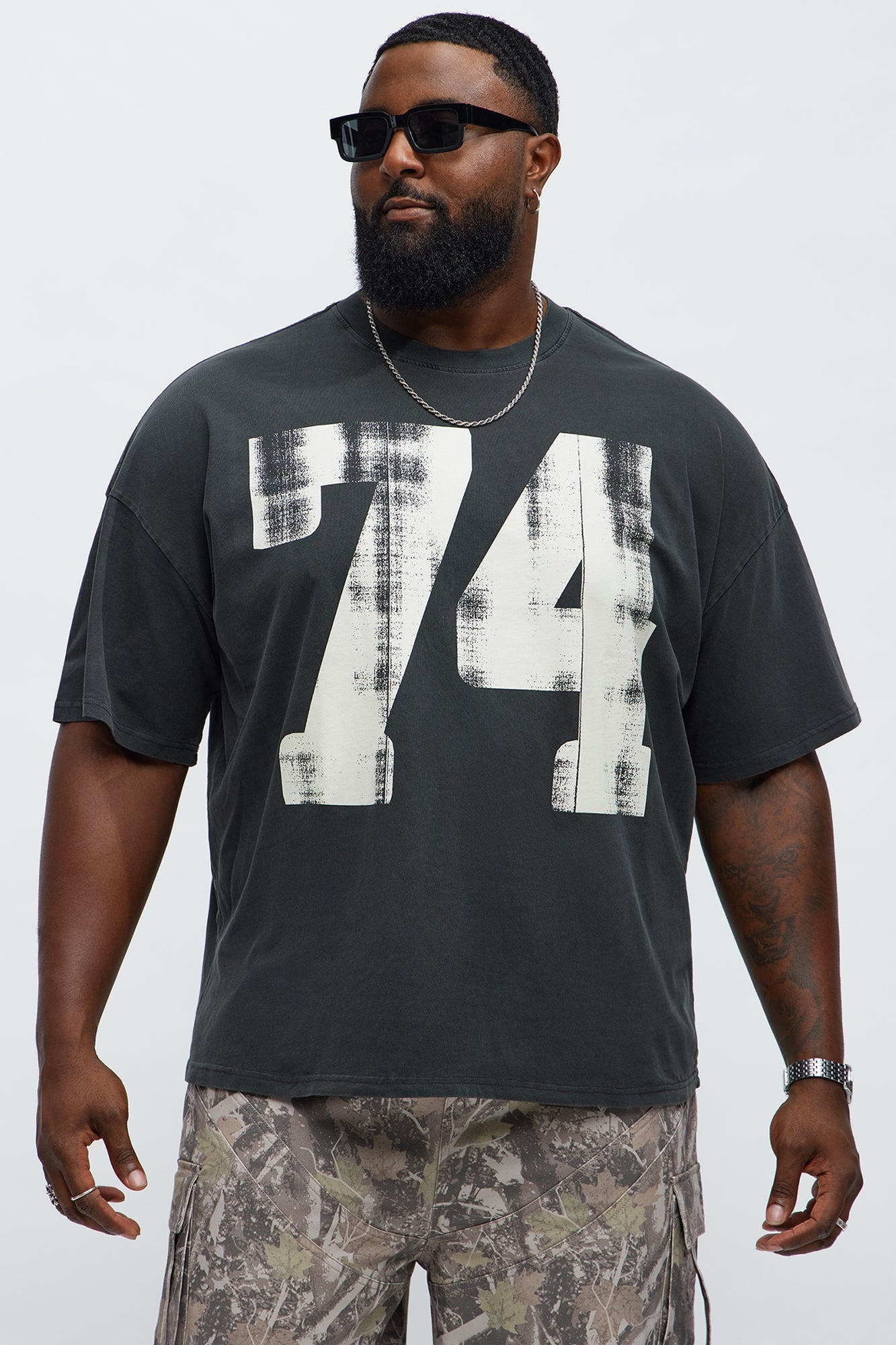 Big 74 Oversized Short Sleeve Tee - Black Wash