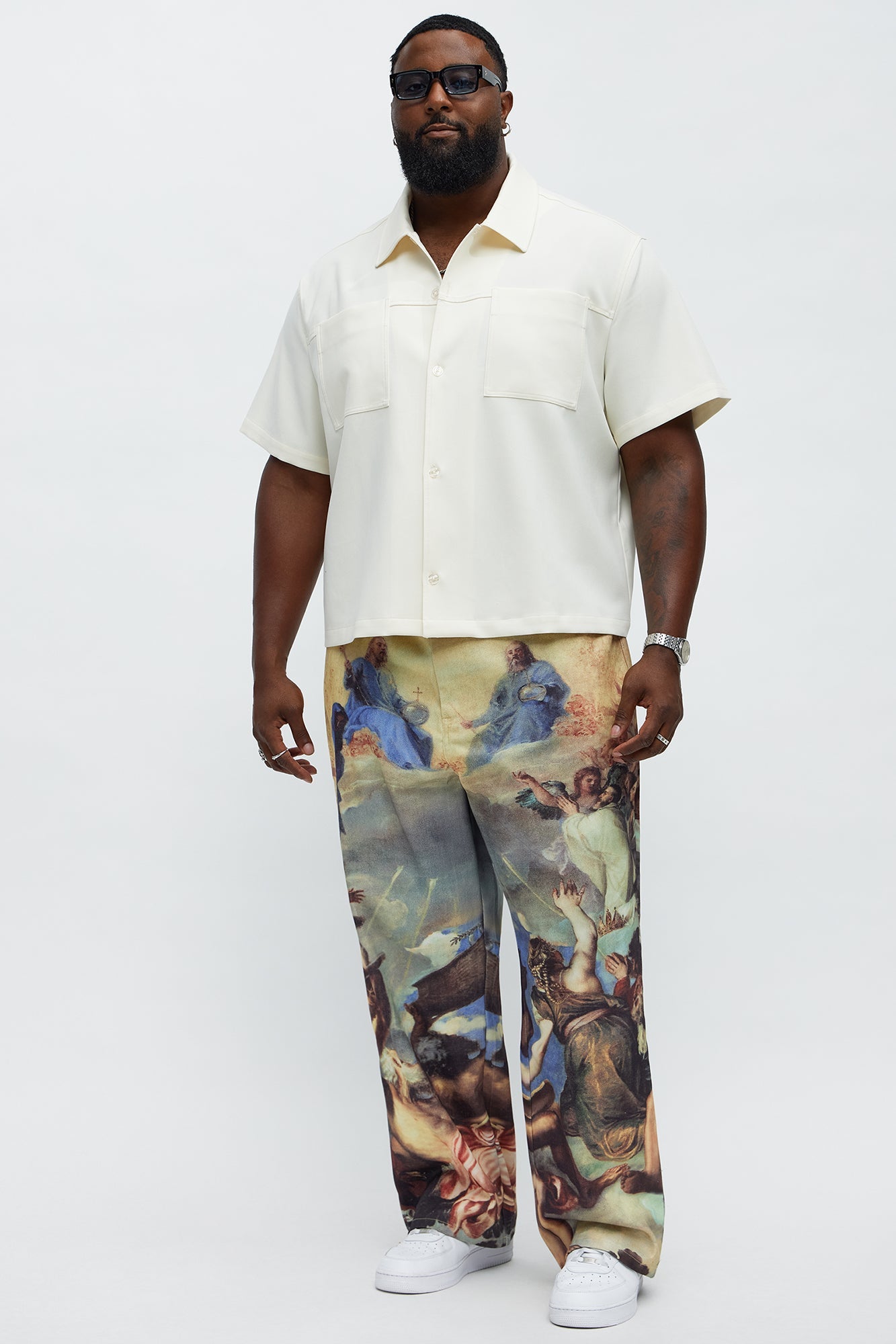 Baggy In The Heavens Printed Pants - Multi Color