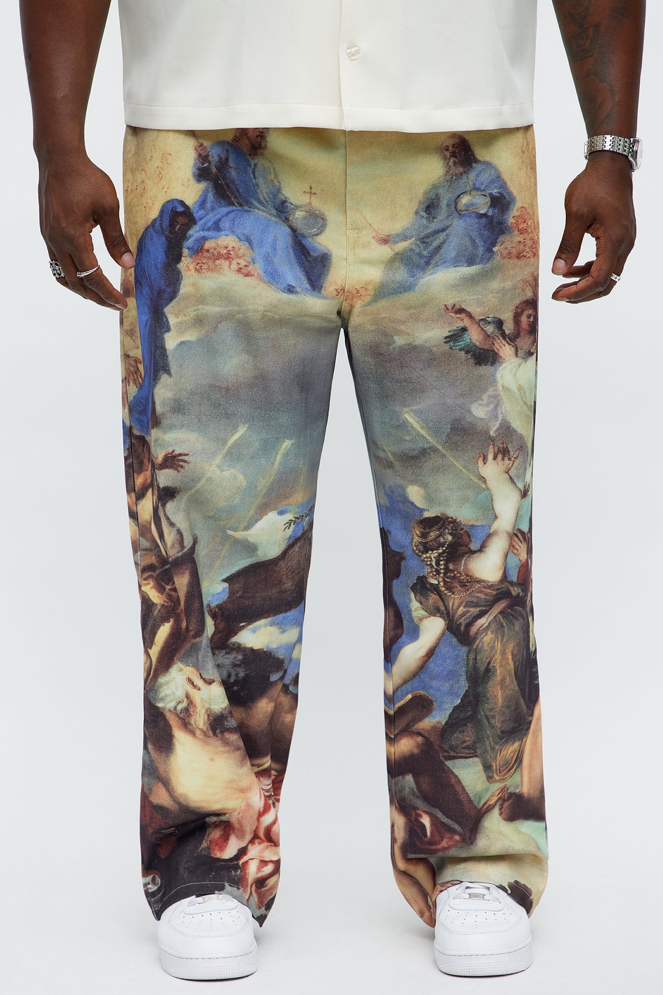 Baggy In The Heavens Printed Pants - Multi Color