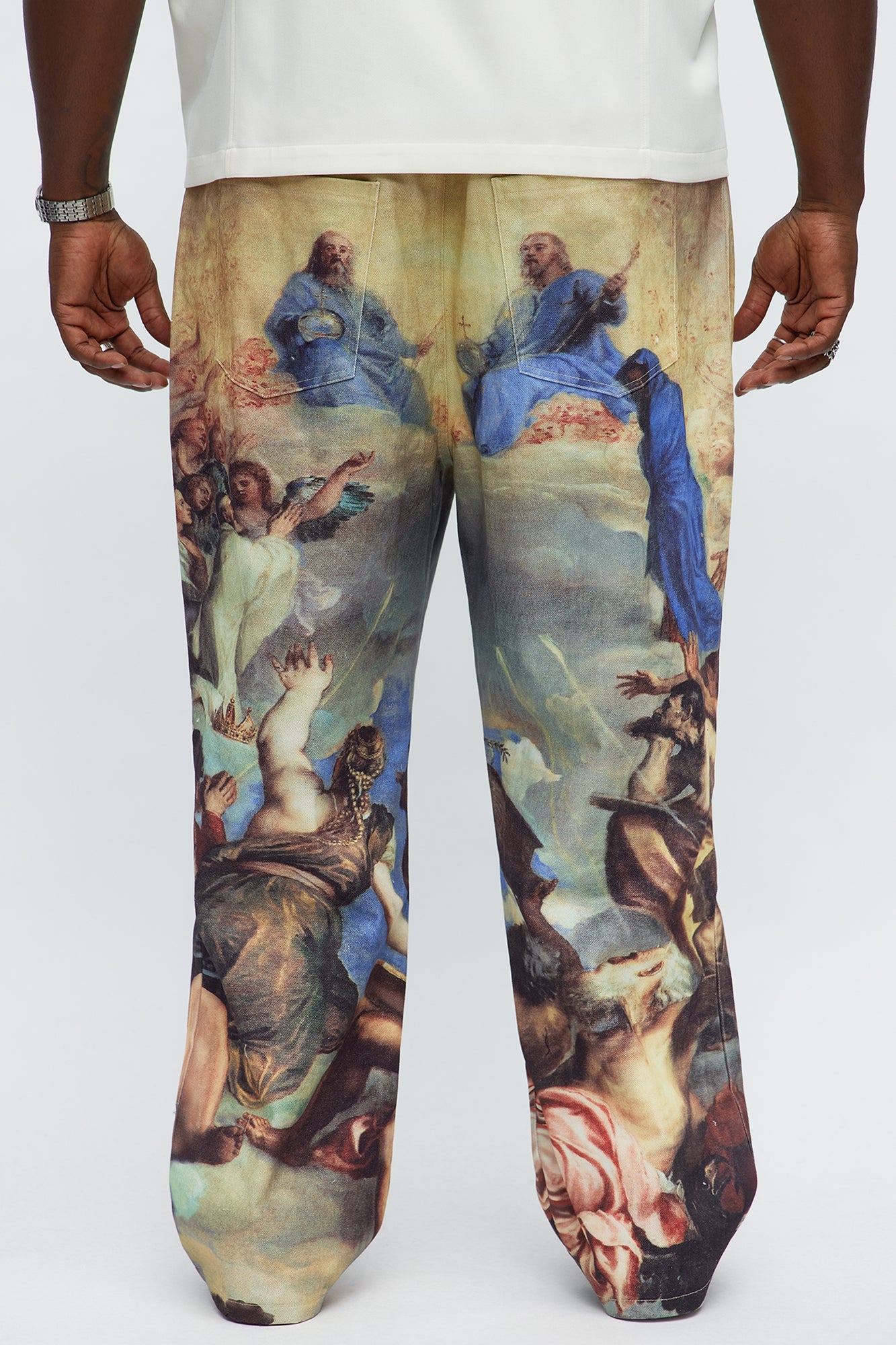 Baggy In The Heavens Printed Pants - Multi Color