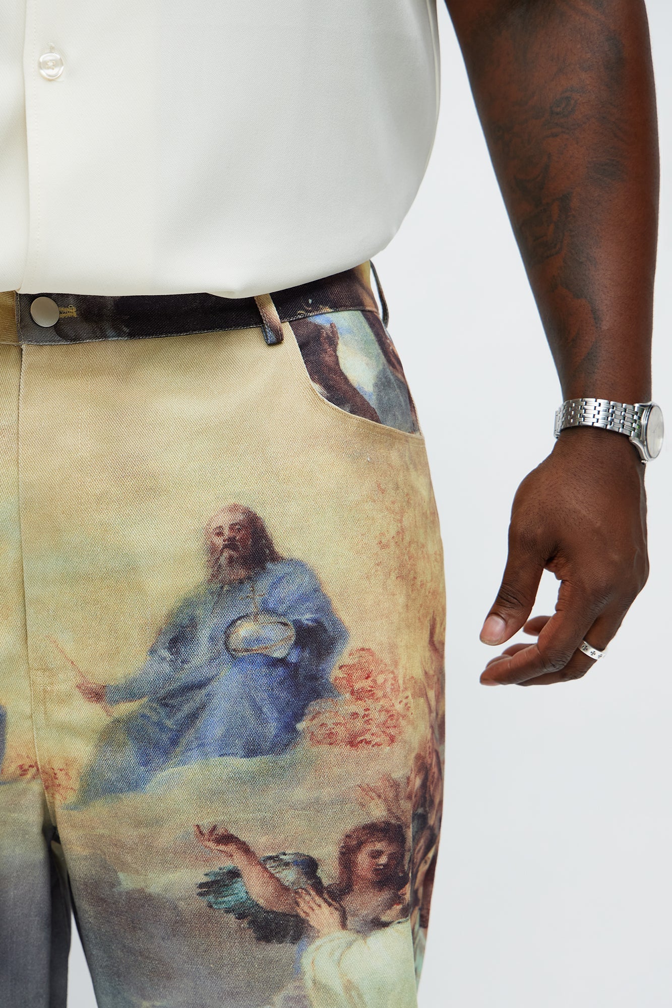 Baggy In The Heavens Printed Pants - Multi Color