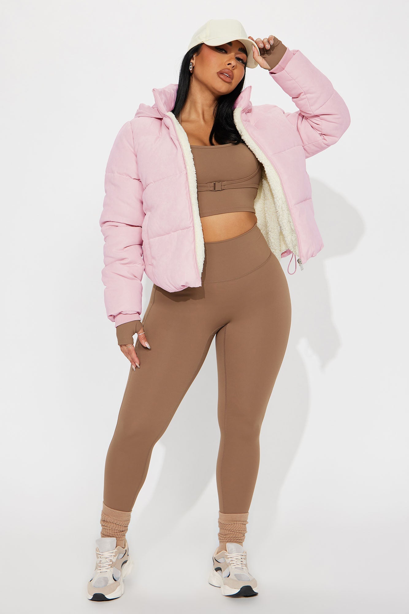 In The Middle Of The City Puffer Jacket - Pink
