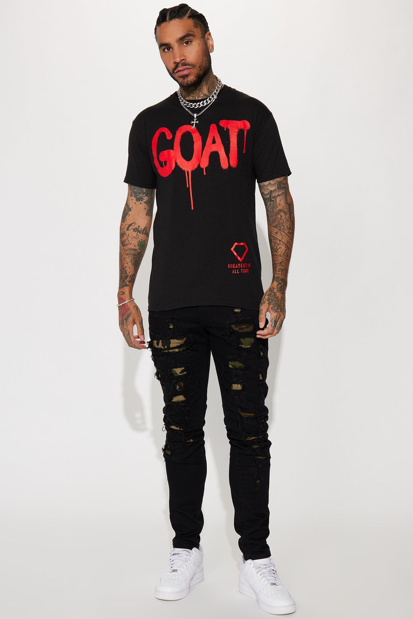 Diamond Goat Short Sleeve Tee - Black