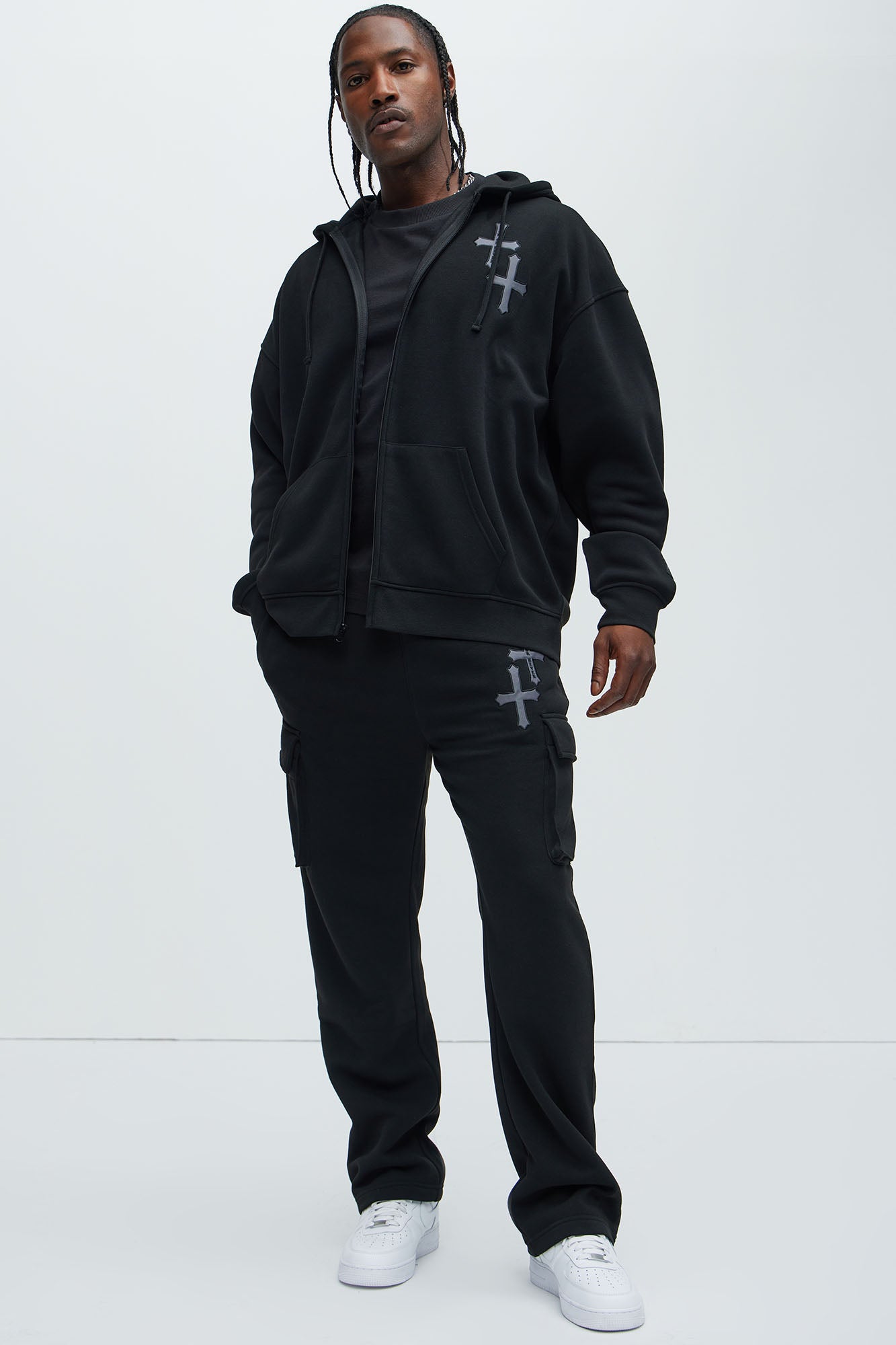 Crosses Cargo Sweatpant - Black