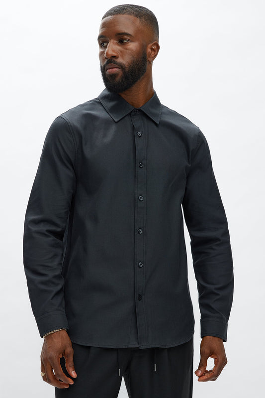 Oxford Long Sleeve Shirt - Black