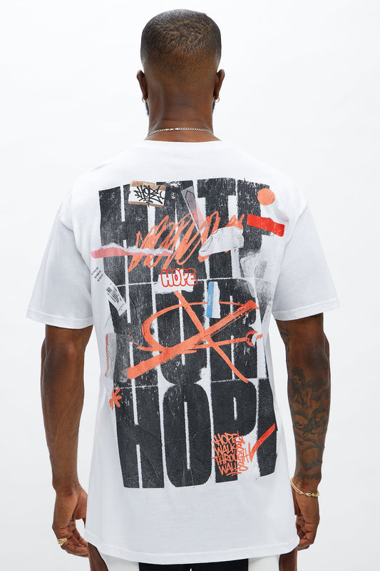 Hate Hurt Hope Short Sleeve Tee - White