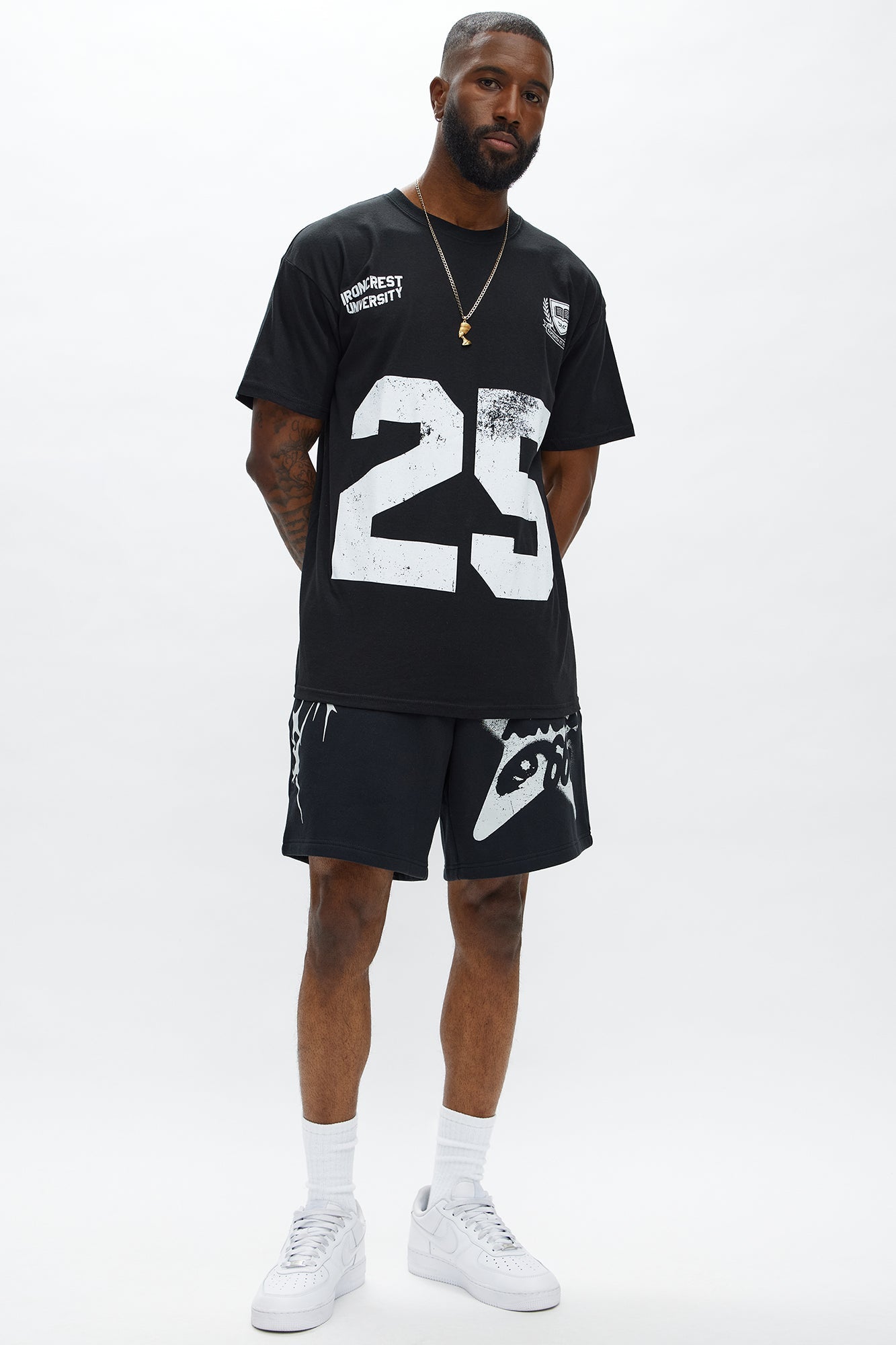 Gridiron Short Sleeve Tee - Black