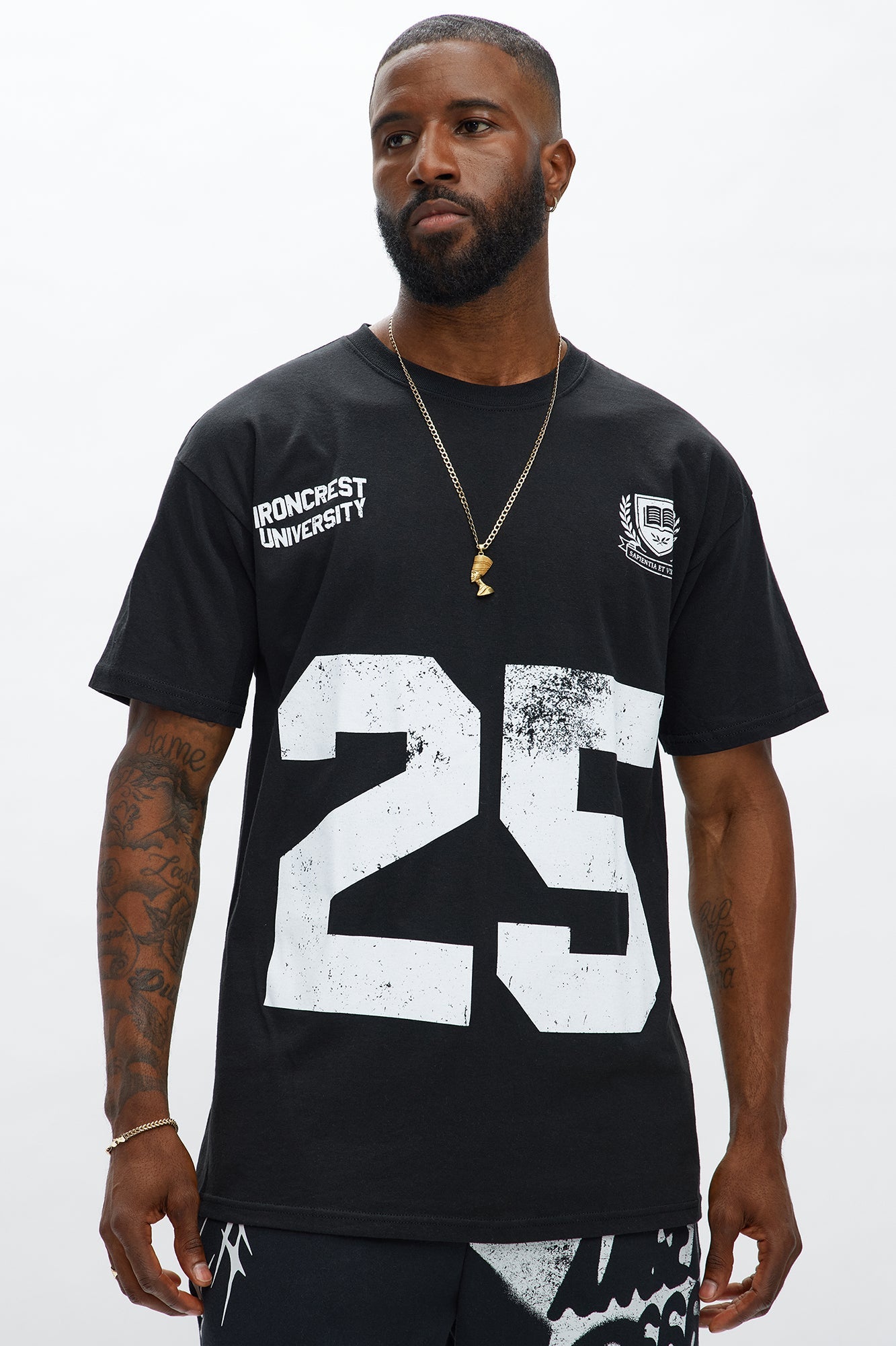 Gridiron Short Sleeve Tee - Black