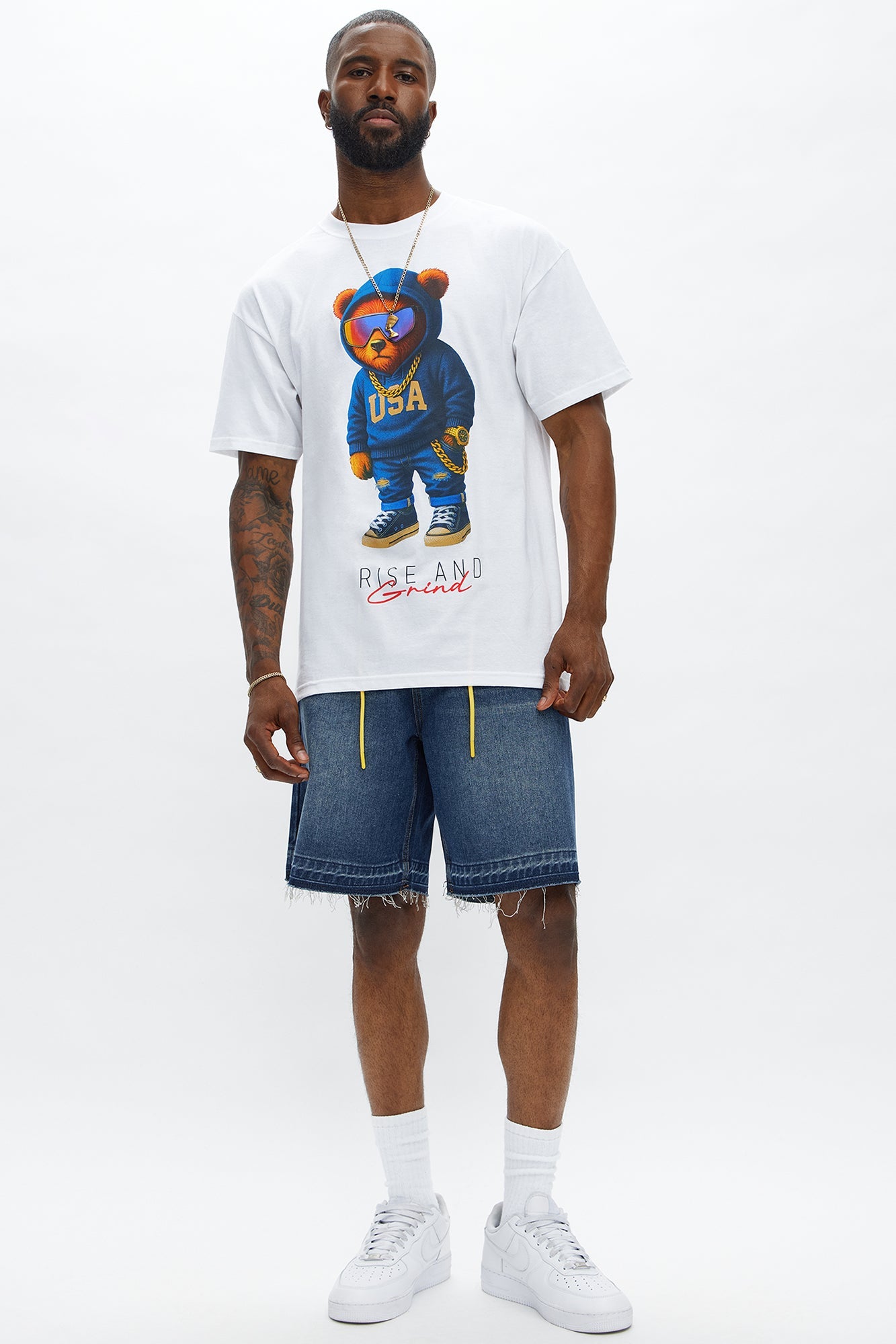 Rise And Grind Life Short Sleeve Tee - White