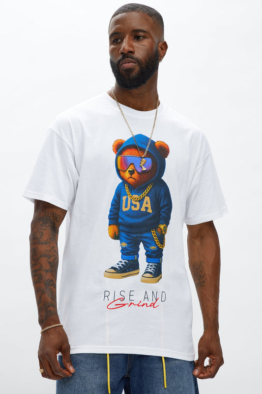 Rise And Grind Life Short Sleeve Tee - White