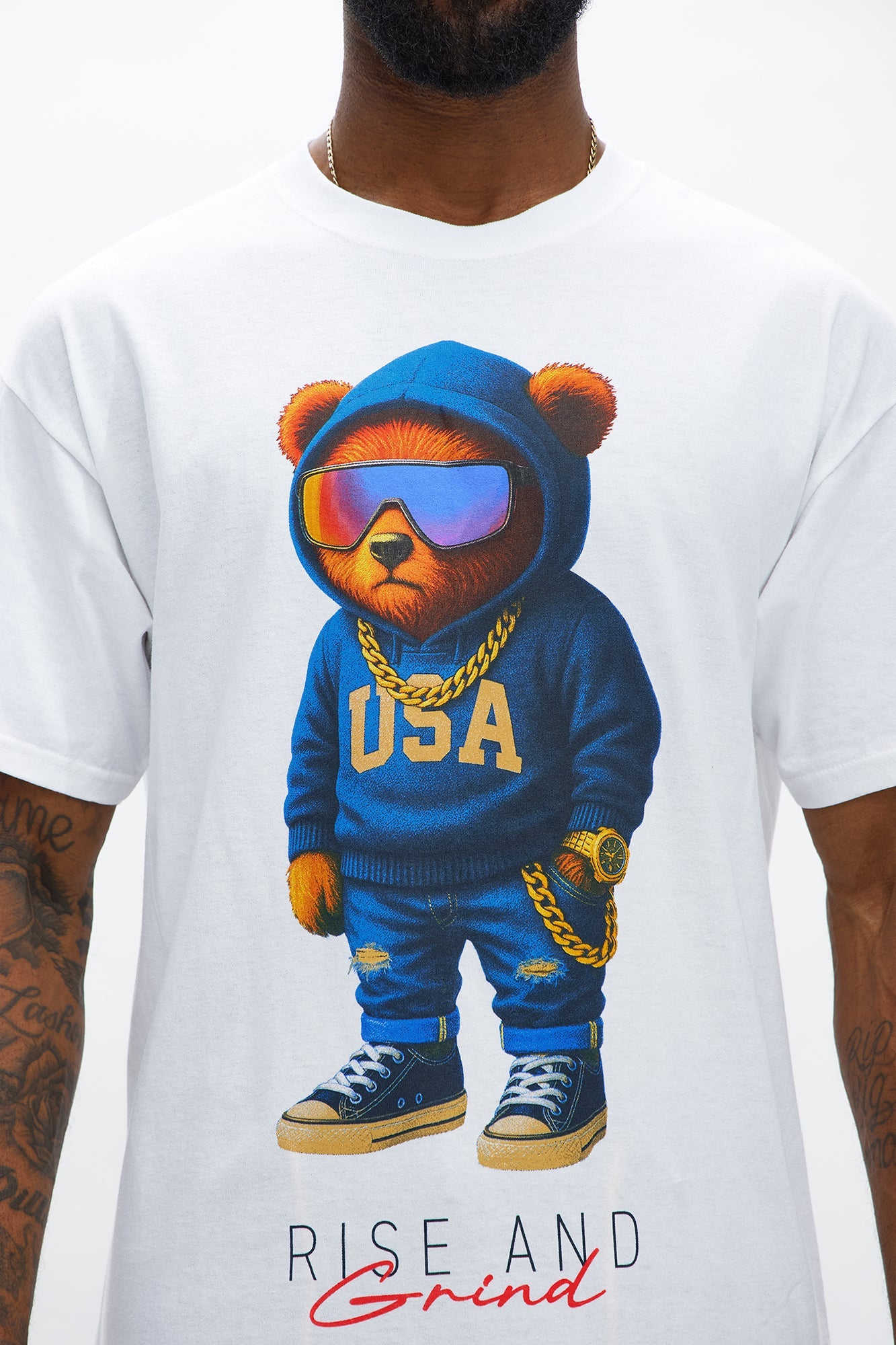 Rise And Grind Life Short Sleeve Tee - White