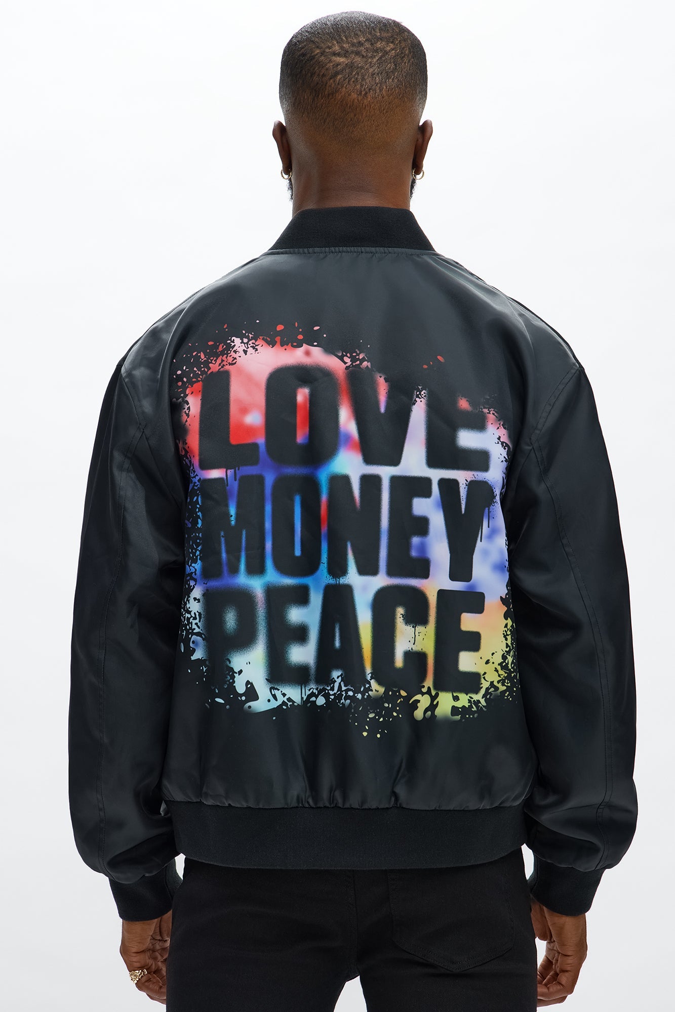 Cropped Urban Bomber Jacket - Black