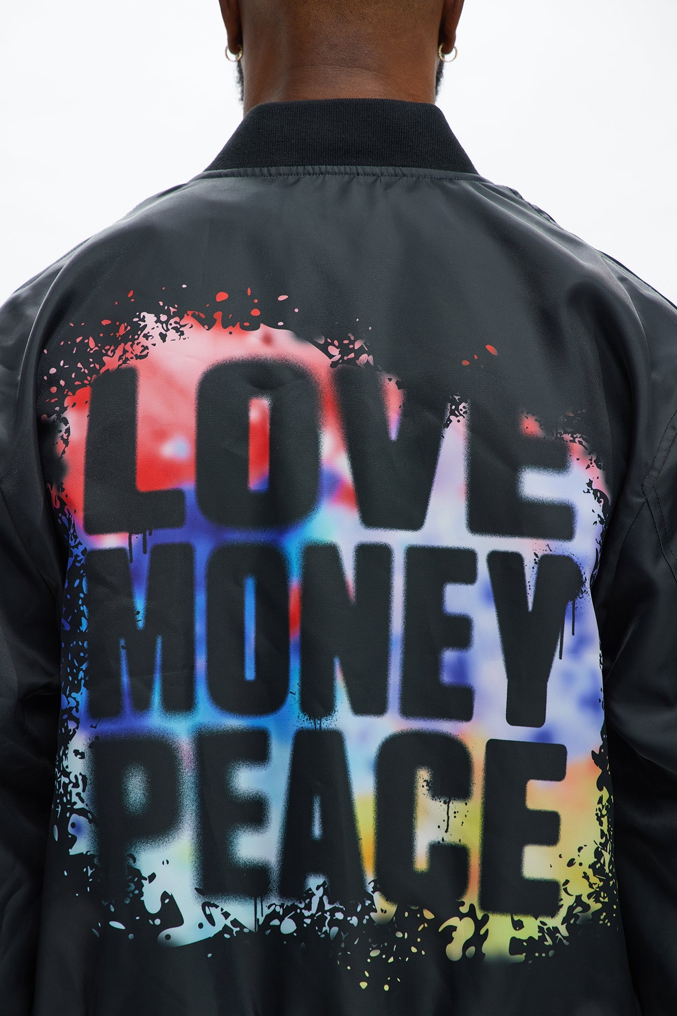 Cropped Urban Bomber Jacket - Black