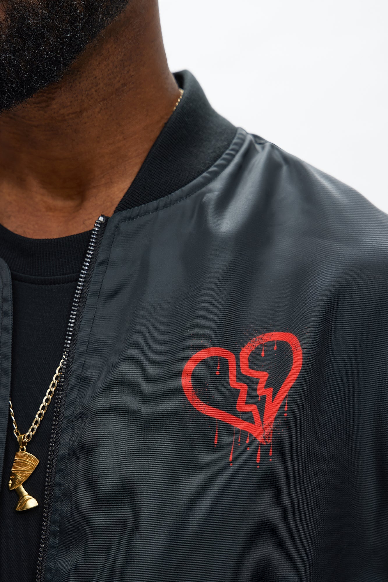 Cropped Urban Bomber Jacket - Black