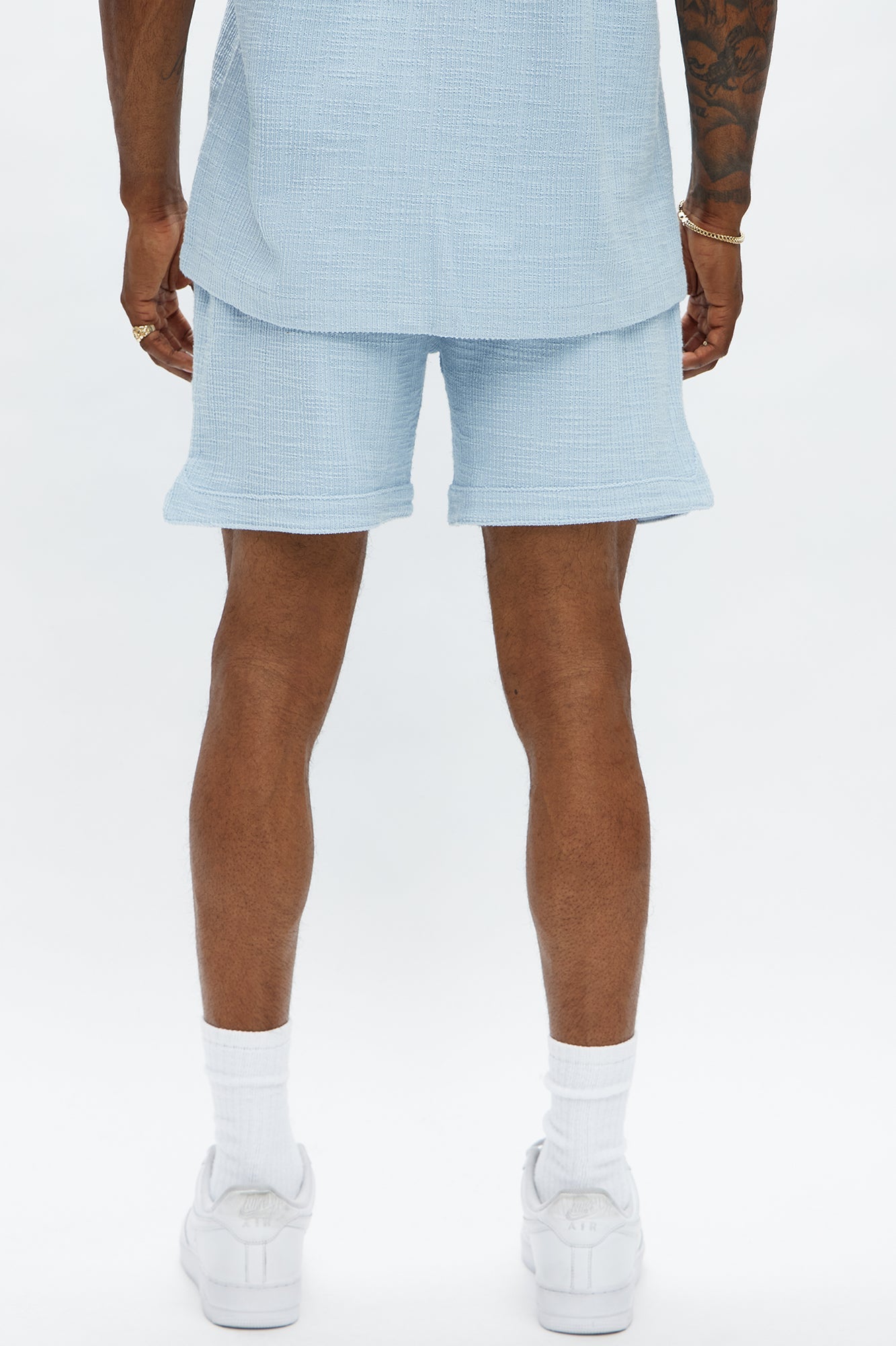 Dean Textured Short - Light Blue