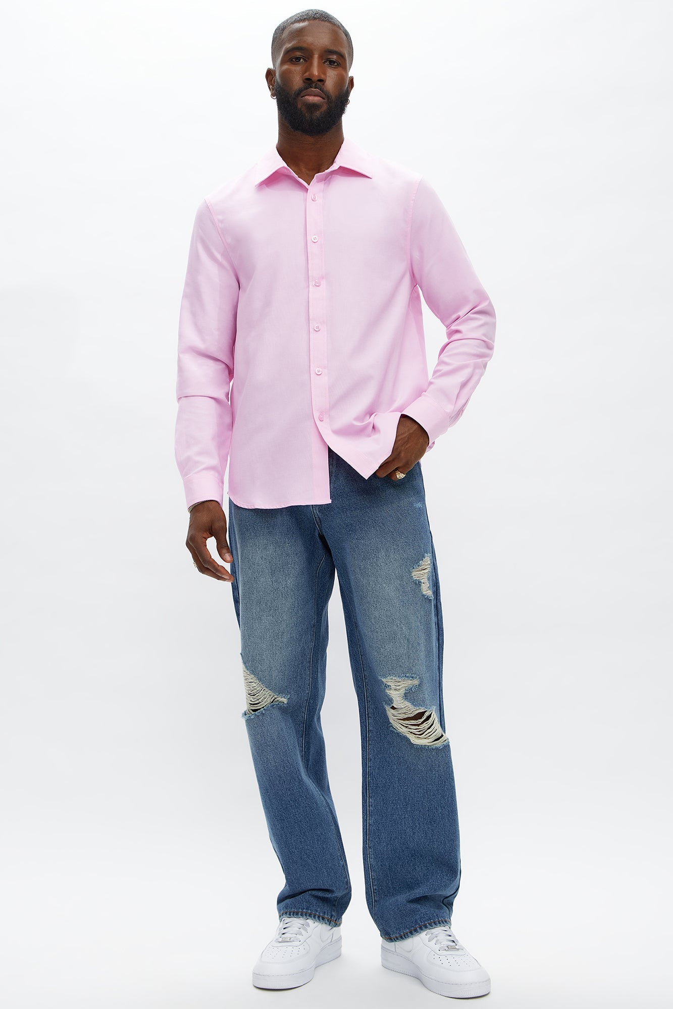 Oxford Long Sleeve Shirt - Pink