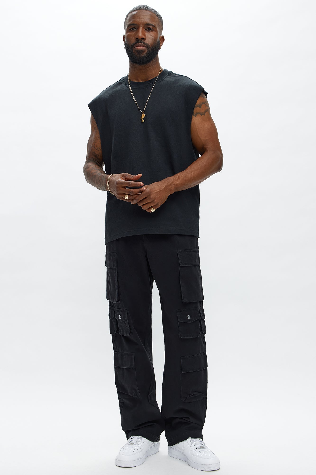 Straight Void Runner Cargo Pants - Black